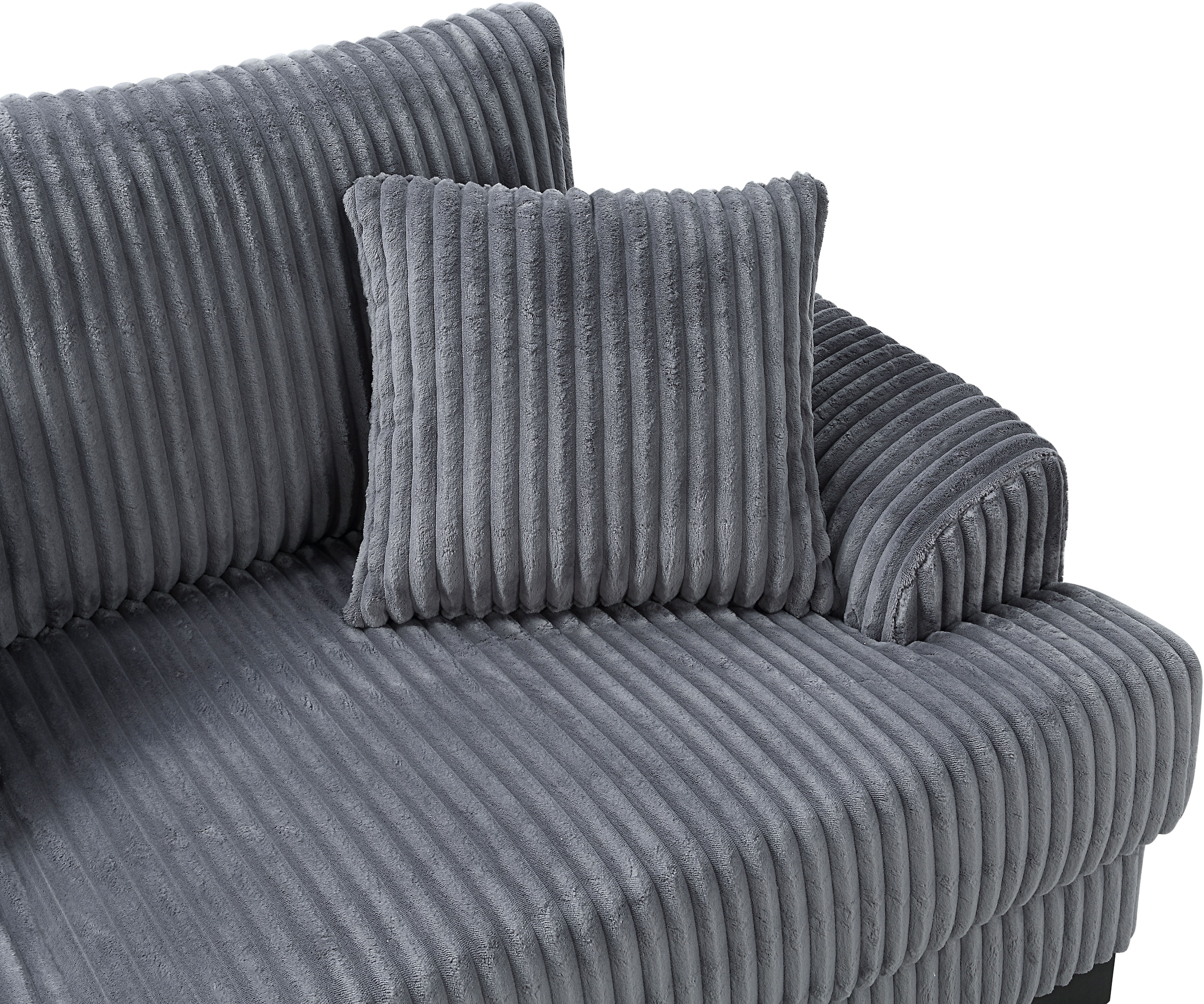 ATLANTIC home collection Wohnlandschaft, weicher XXL-Cordbezug, inklusive 6 Zierkissen