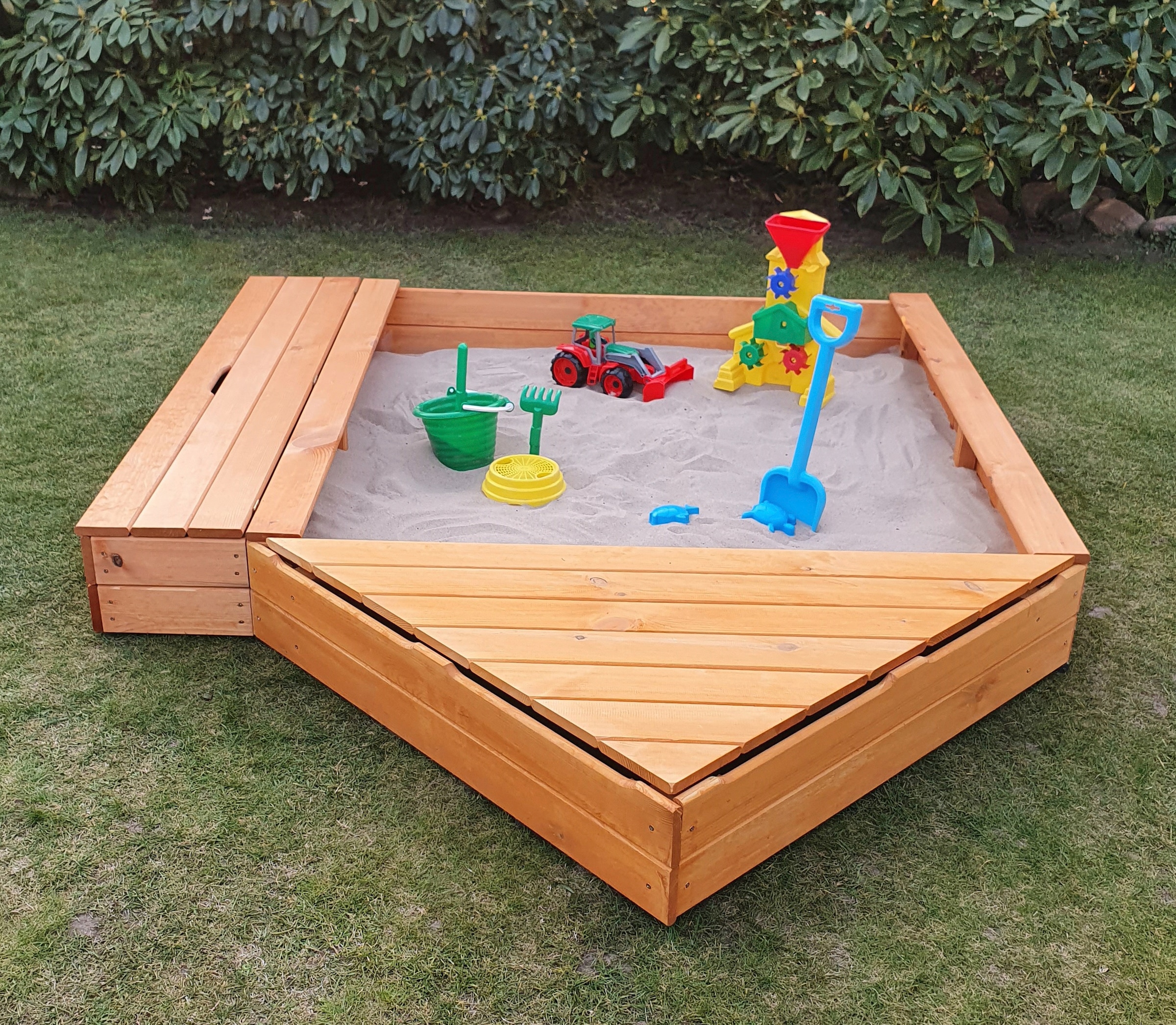 Sandkasten »MULTI«, (Set), BxLxH: 260x172x22 cm, mit Bugbox und Sitzbox