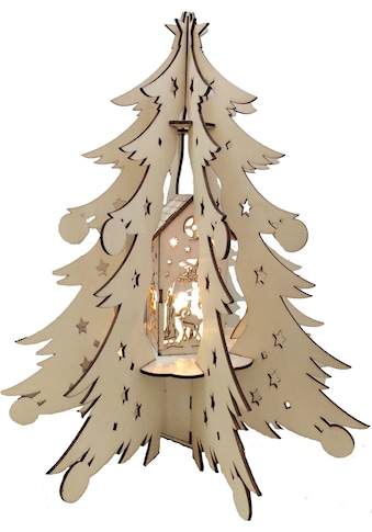 BONETTI LED Dekoobjekt »Holztannenbaum«, Warmweiß, mit beleuchteter Dekoration,... kaufen