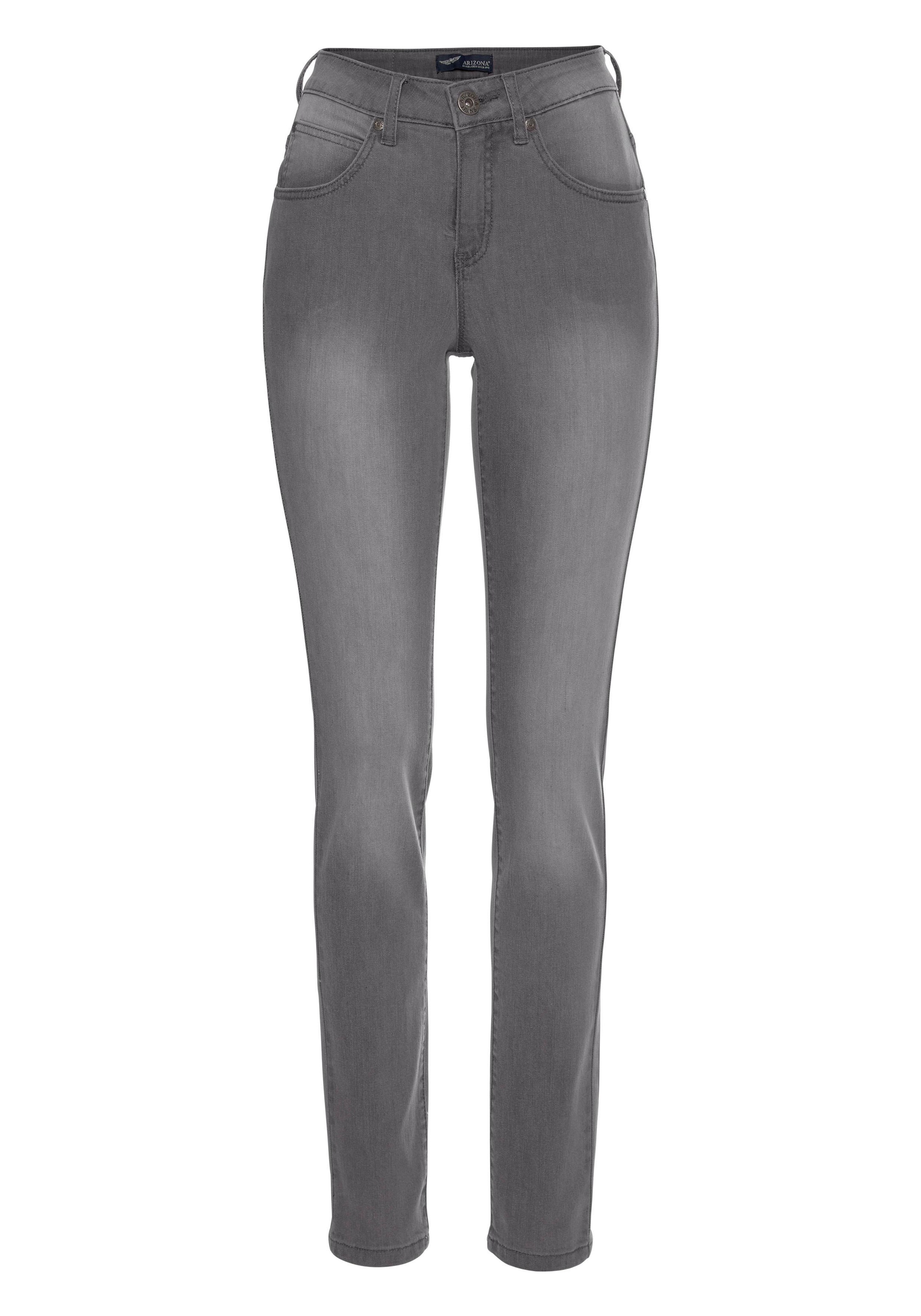 Arizona Slim-fit-Jeans »Curve-Collection«, hohe Leibhöhe, Five-Pocket-Design, Zip-Fly