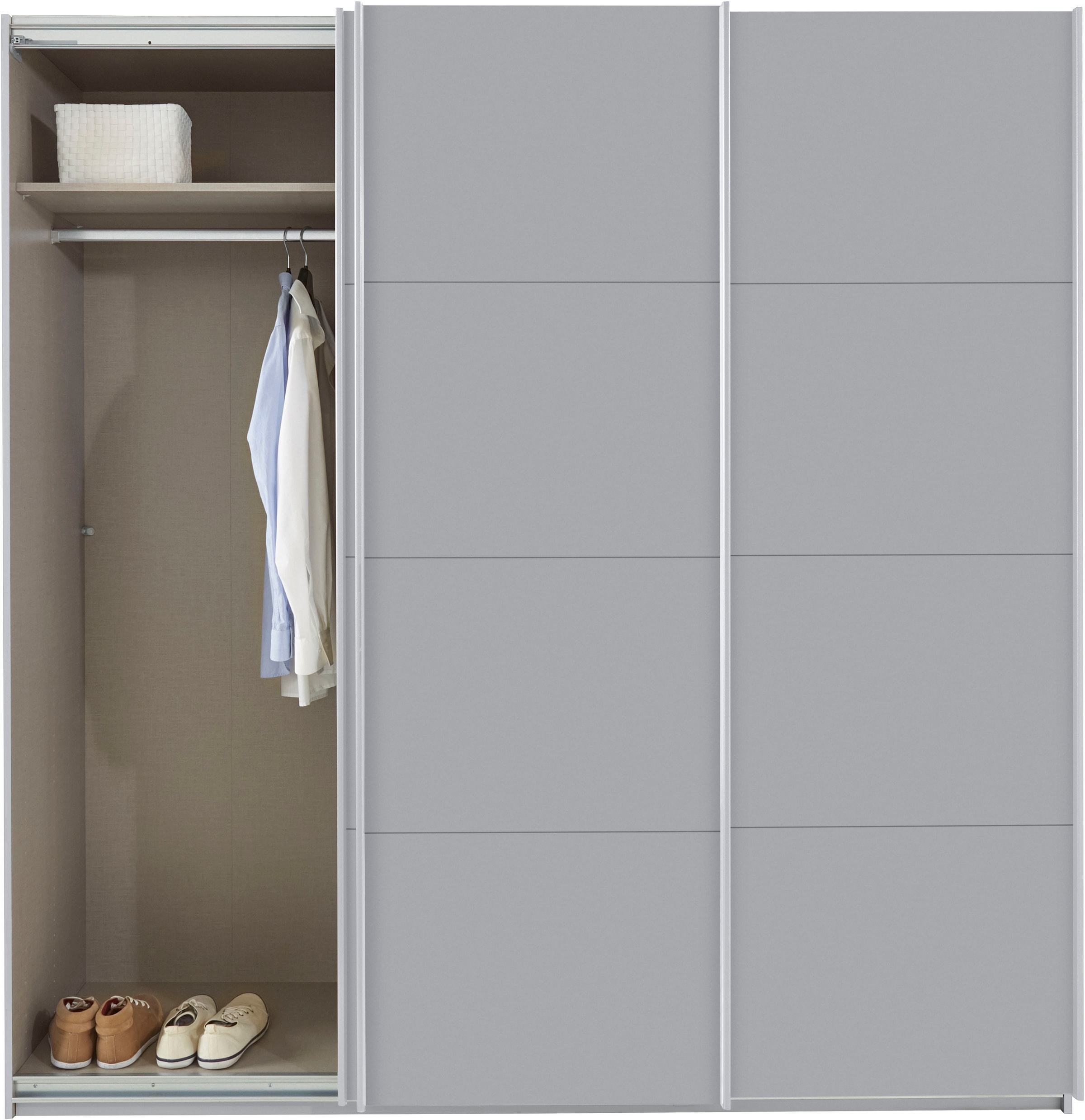 rauch Schwebetürenschrank »Kleiderschrank Schrank Garderobe TOPSELLER OTELI inkl. Inneneinteilung« Breiten 203/271/315/360 cm Höhen 210/229 cm,  mit 3 Innenschubladen sowie zusätzlichen Einlegeböden MADE IN GERMANY