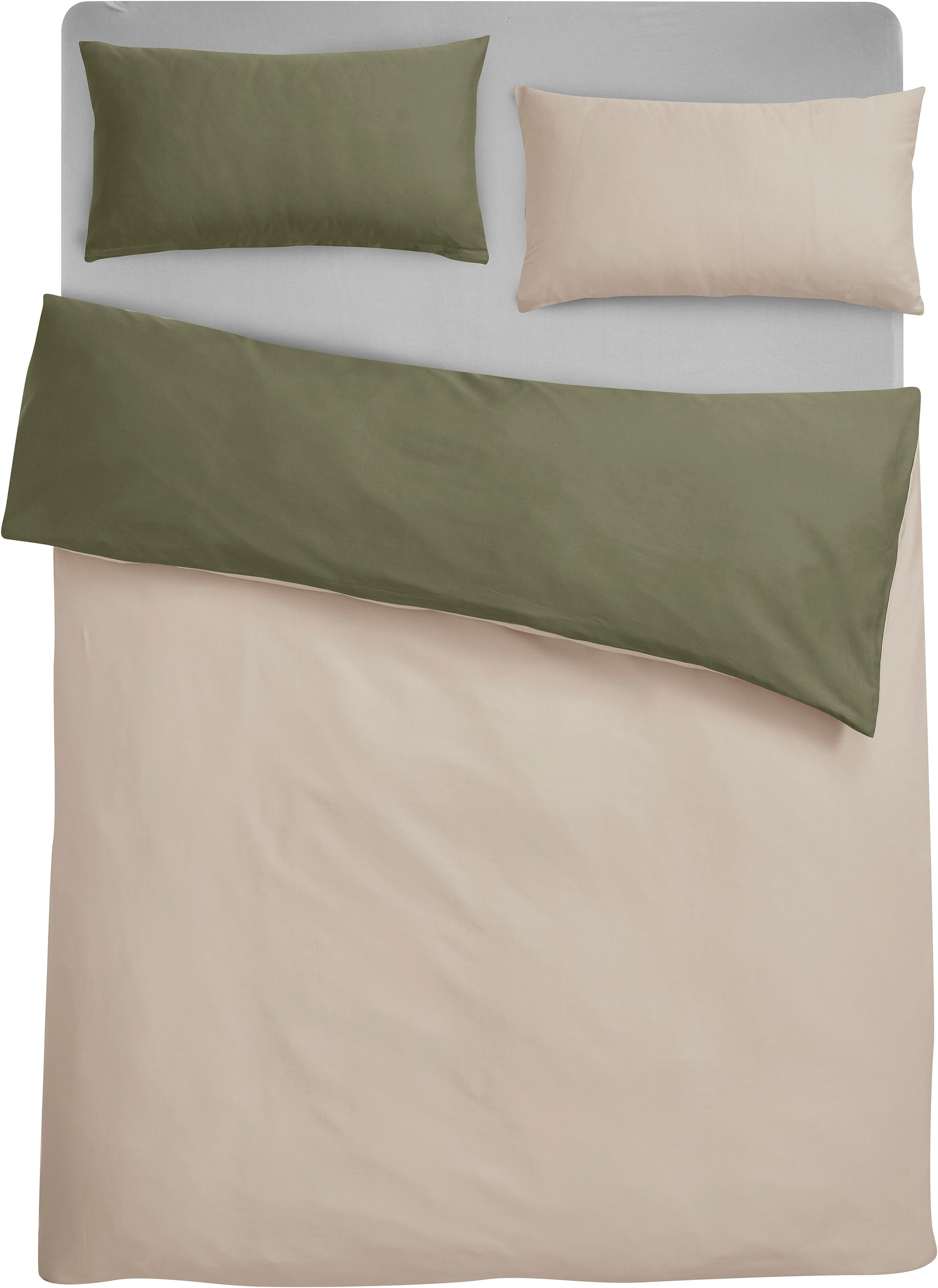 OTTO home Bettwäsche »Mila2« 2 Stk. tlg. Mako-Satin aus 100% Baumwolle, Grö günstig online kaufen