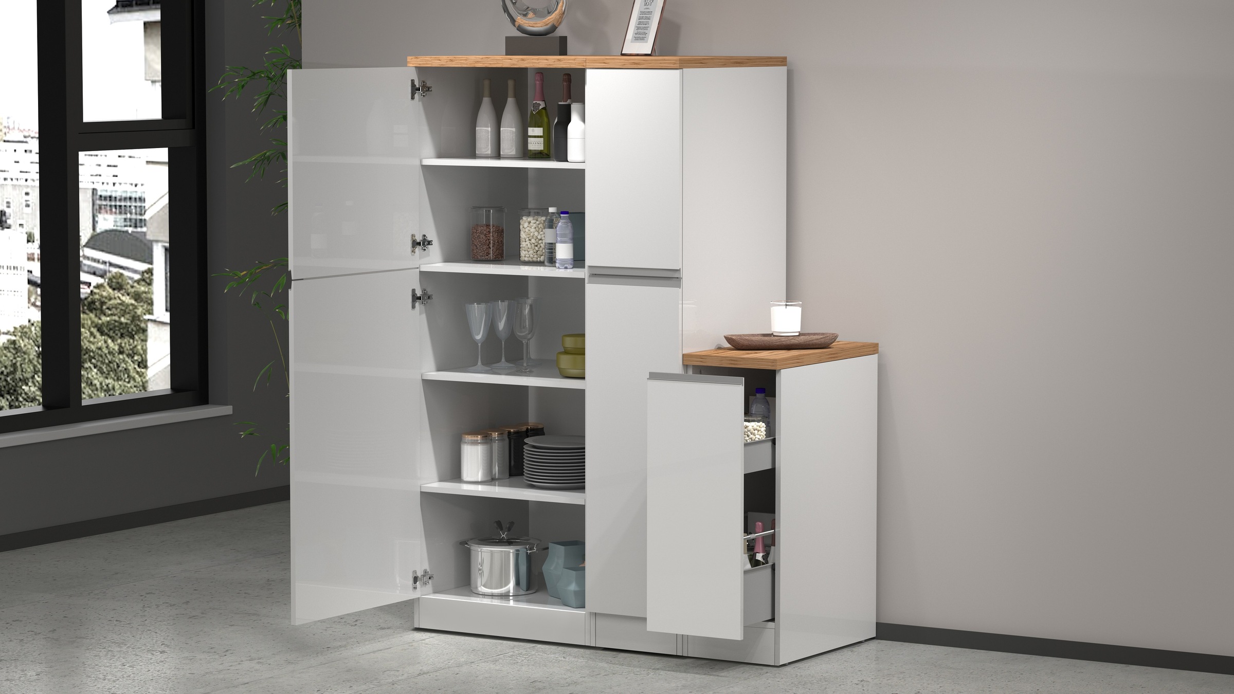 KOCHSTATION Apothekerschrank »KS-Sole,Apothekerkommode«, Breite/Höhe 30/85 günstig online kaufen