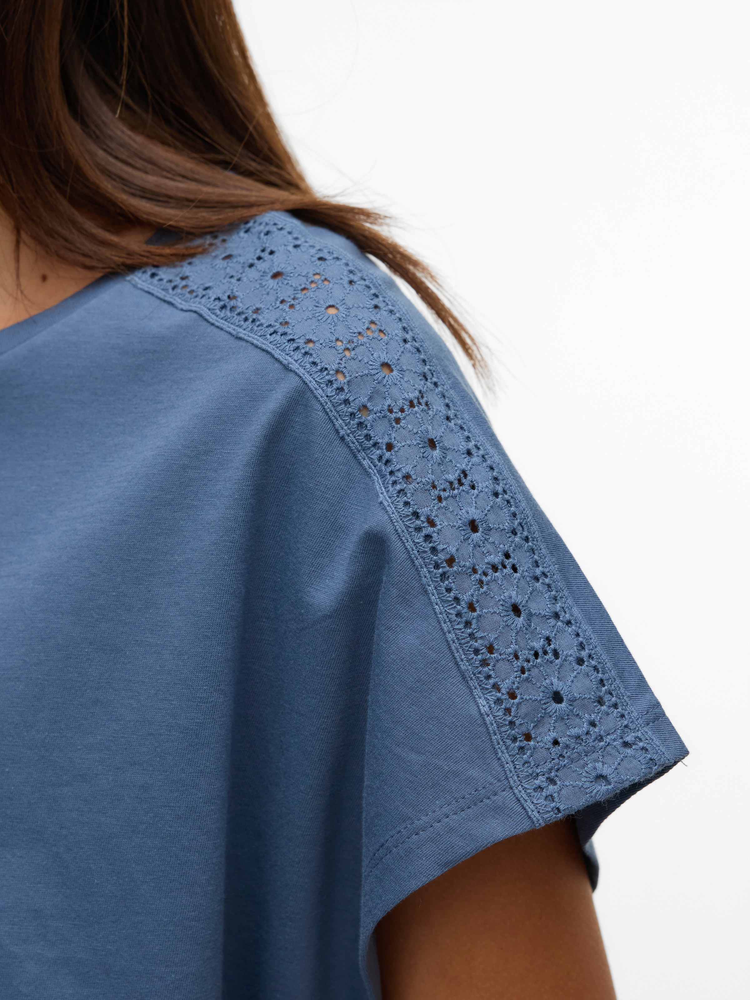 Vero Moda Kurzarmshirt »VMEMMY SS LACE TAPE TOP JRS GA NOOS«