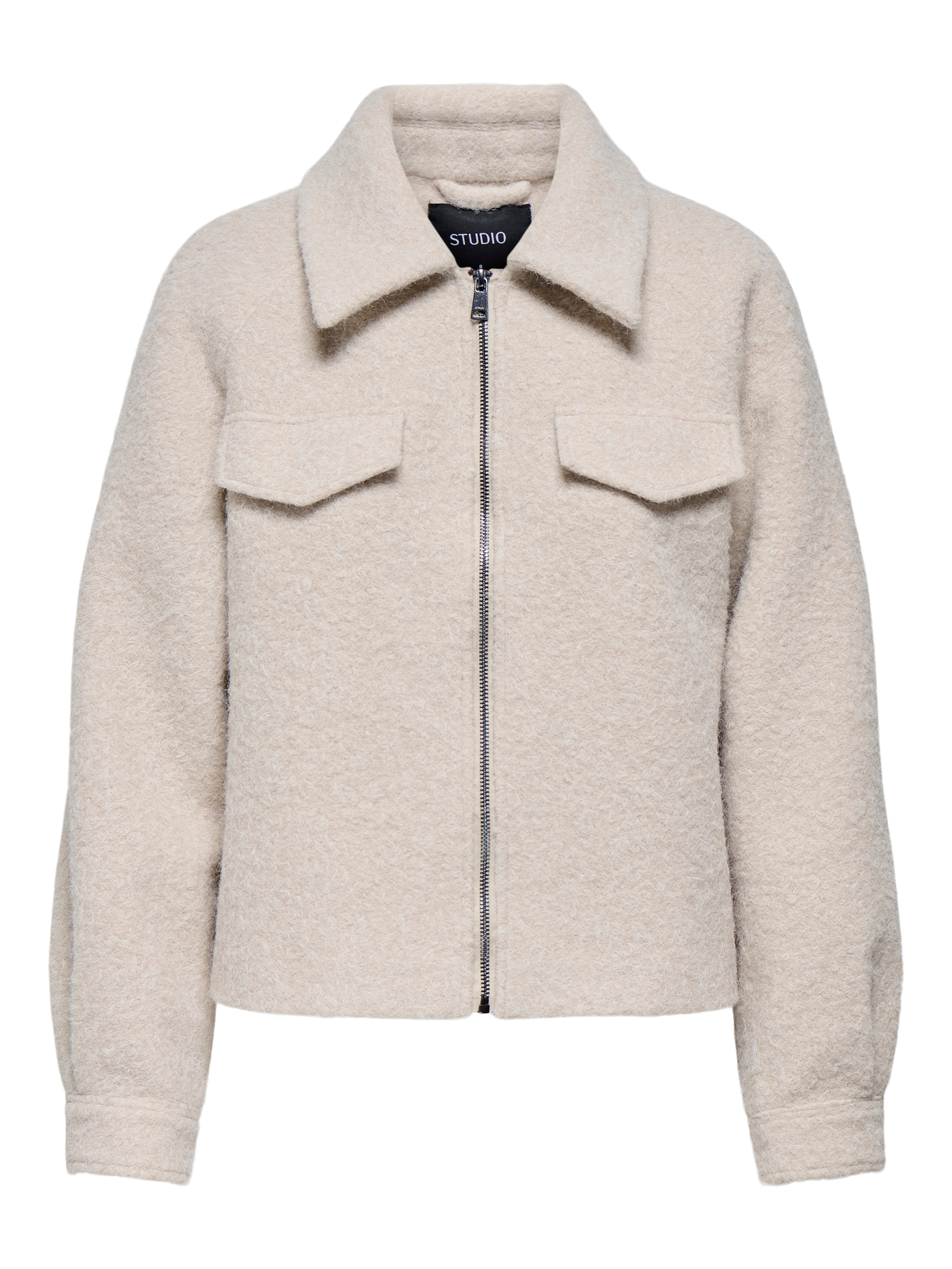 ONLY CARMAKOMA Bouclèjacke »CARMALO SHORT BOUCLE JACKET OTW NOOS« ohne Kapuze