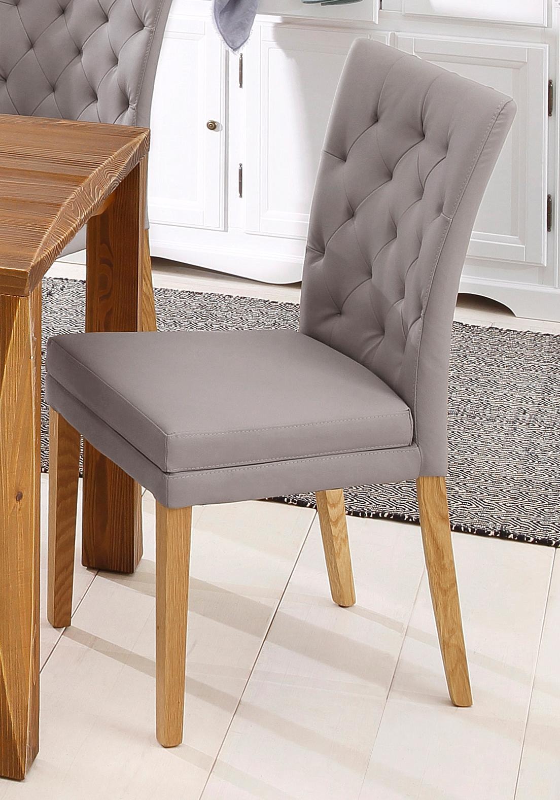 Home affaire Esszimmerstuhl »Colorado BESTSELLER Polsterstuhl«, (Set), 2 St., Kunstleder, Beine in eiche oder nussbaum. Im 2er, 4er oder 6er-Set