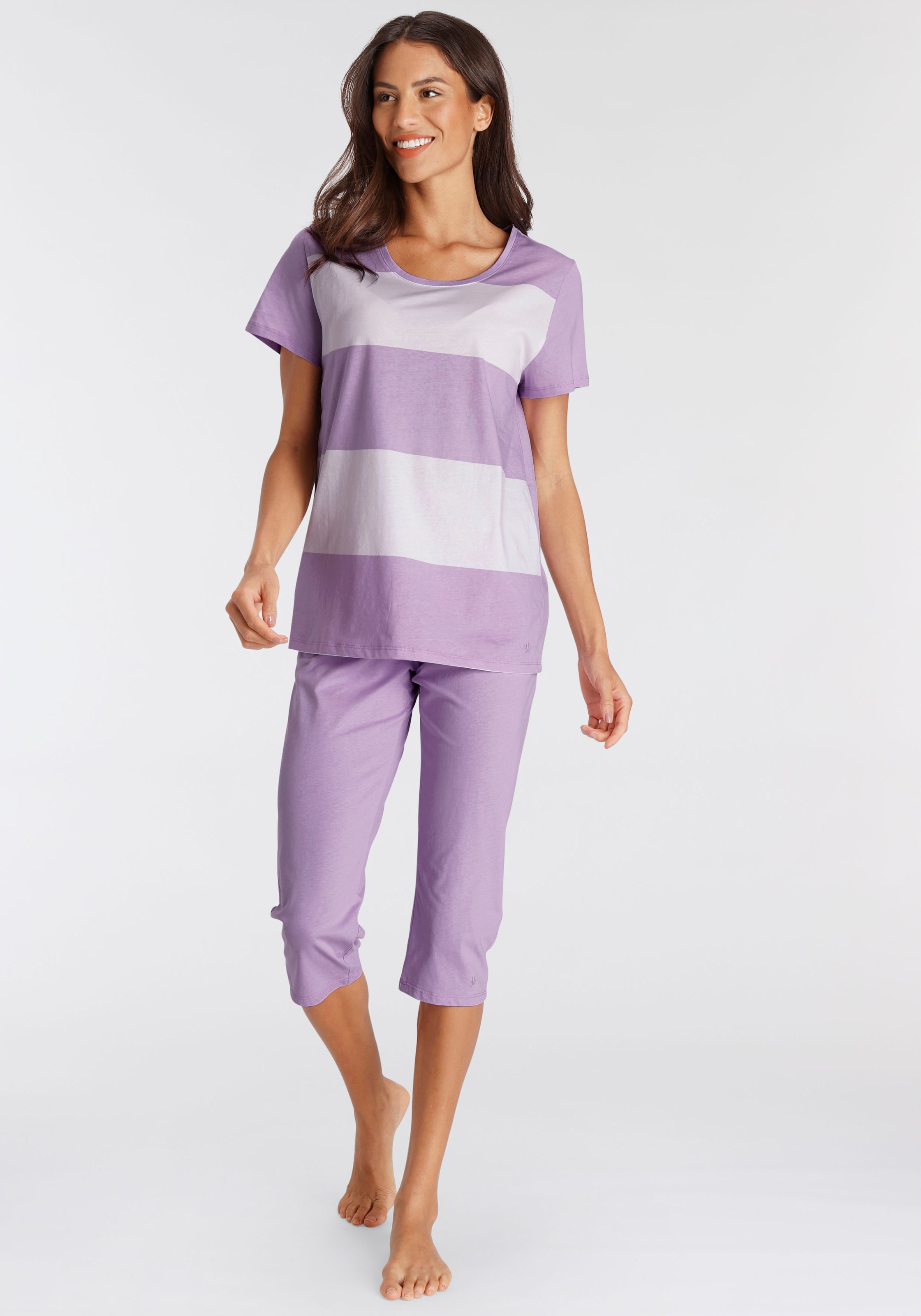 Triumph Schlafanzug, (Set, 2 tlg.), kaufen Baumwolle online aus reiner Capri-Pyjama
