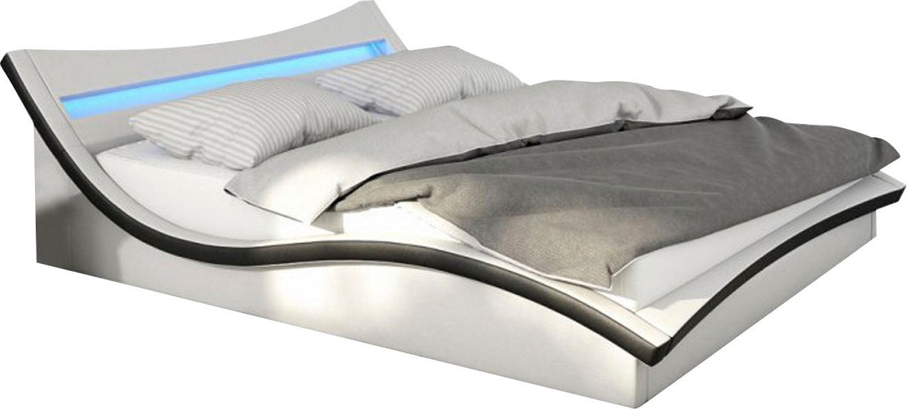 2. Bild von SalesFever Polsterbett, mit LED-Beleuchtung im Kopfteil, Design Bett in moderner Optik