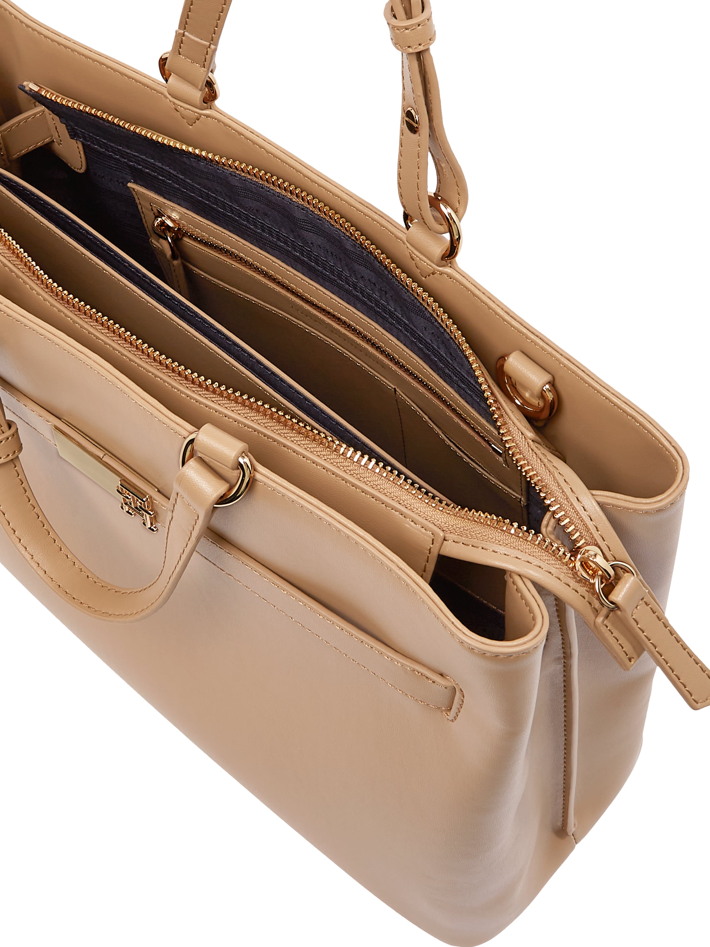 Tommy Hilfiger Henkeltasche »TH HERITAGE SATCHEL«, Damen Umhängetasche, Schultertasche mit TH-Schmuckelement