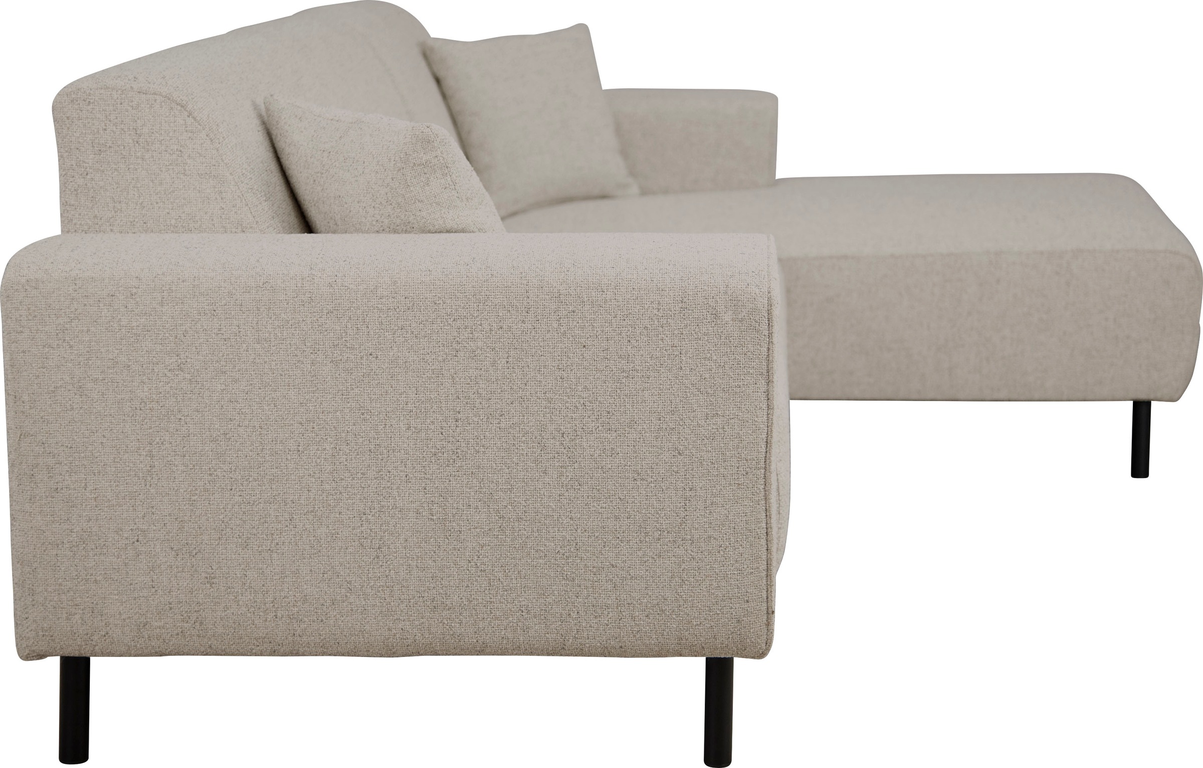 Home affaire Ecksofa »ARROS L-Form mit Wellenunterfederung, Maße B/T/H: 235/163/81 cm«, incl. Zierkissen, mit Recamiere rechts/links bestellbar, auch in Cord
