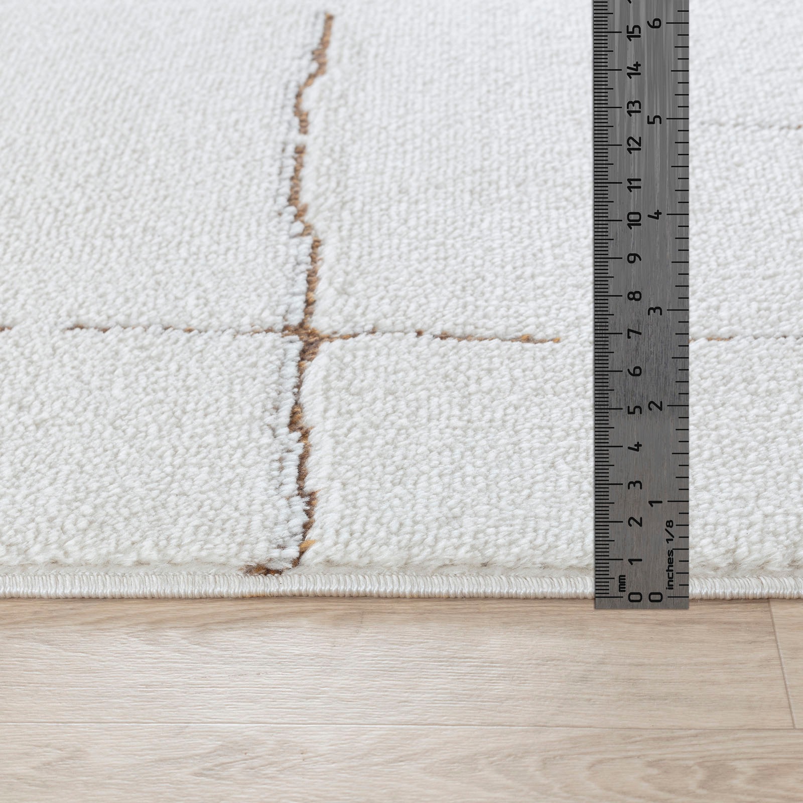 Livabliss Teppich »BARI«, rechteckig, 14 mm Höhe, Skandi Design, Modern Boho Kurzflor Wohnzimmerteppich, Schlafzimmer