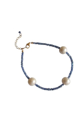 Gemshine Perlenarmband »Saphiren und weiße Zuchtperlen«, Made in Germany kaufen
