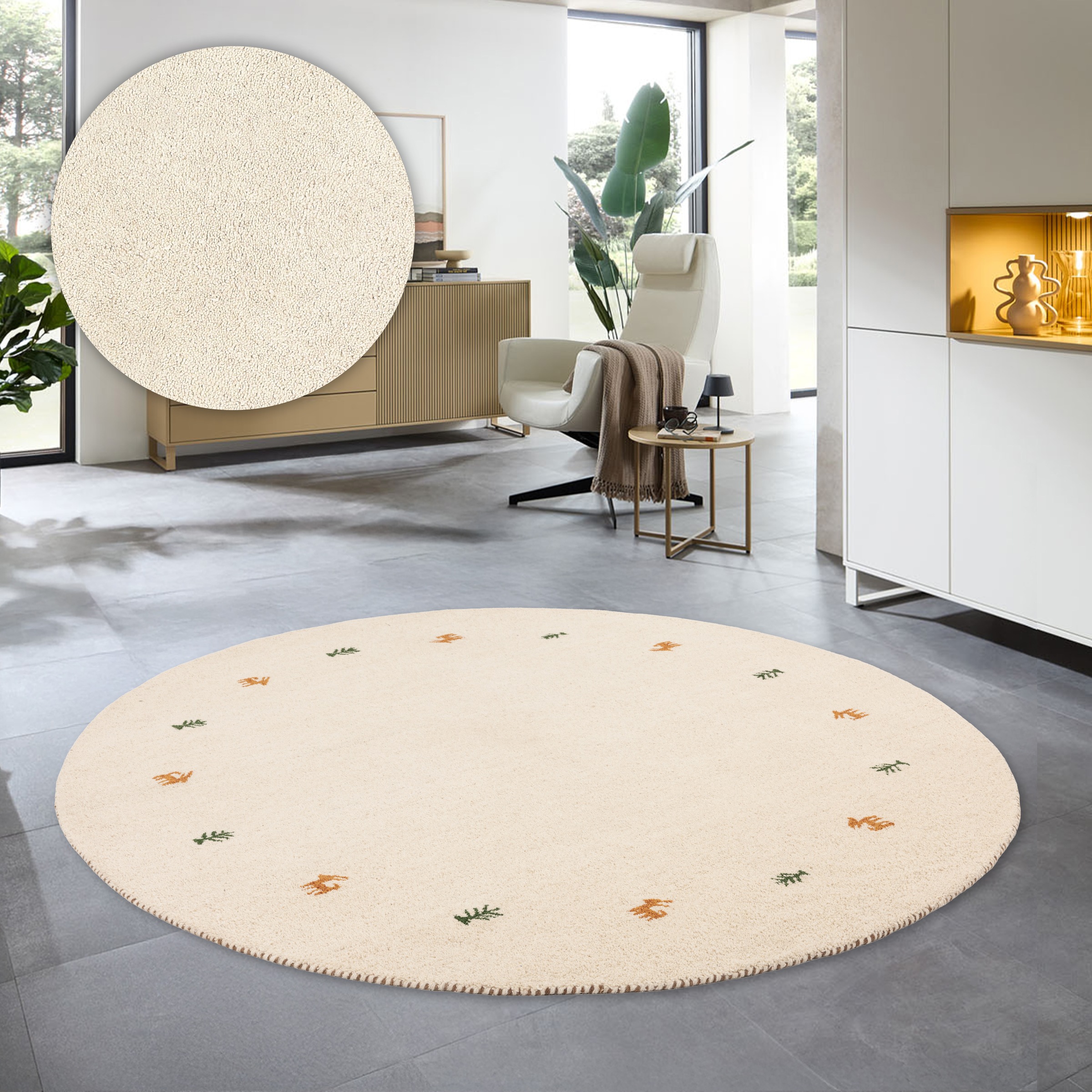 THEKO Wollteppich »Gabbeh Motiv, Handweb Teppich, Tiermotiv, reine Wolle, h günstig online kaufen