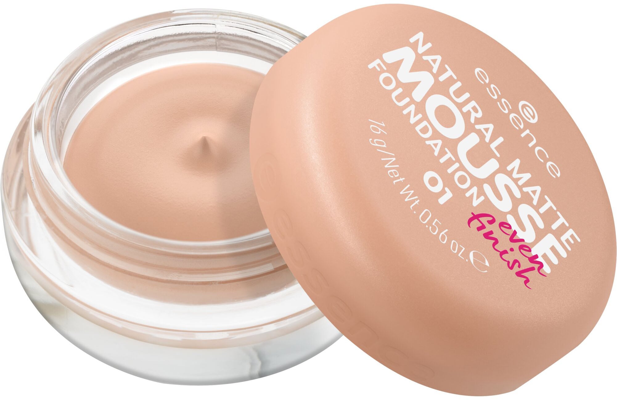 Essence Foundation »NATURAL MATTE MOUSSE FOUNDATION«, (3er Pack), mit Clean-Beauty-Textur