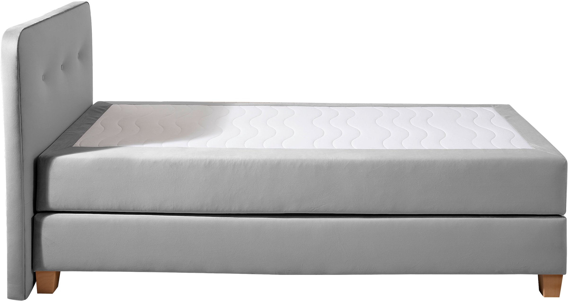 Home affaire Boxspringbett »Fargo«, inkl. Topper, in 3 Matratzenarten, in Samt- oder Strukturstoff