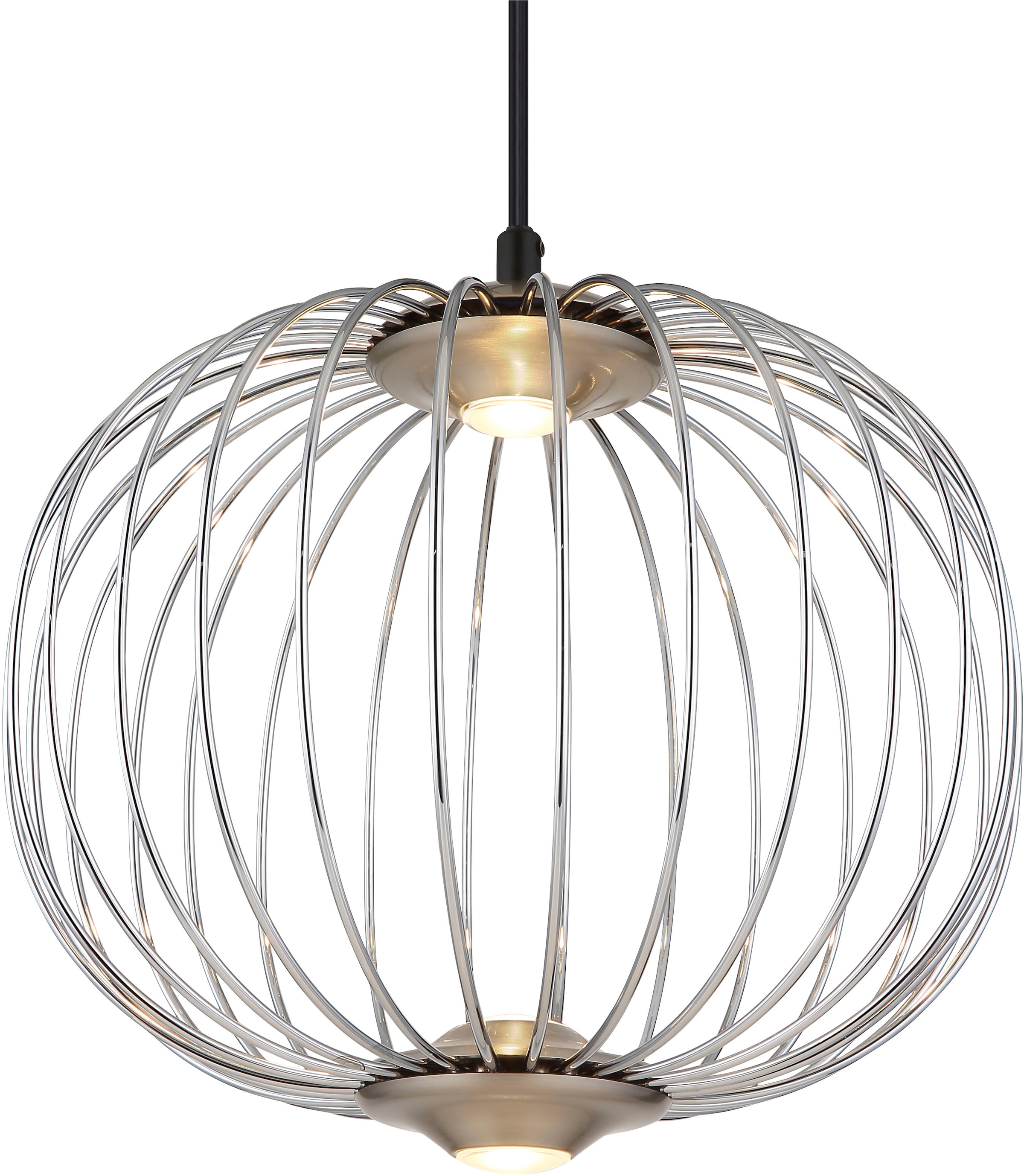 GLOBO LIGHTING Hängeleuchte »GALWAY« LED-Modul 1 Stk. Warmweiß Hängelampe 3 Stufen Metallstäbe DM 30cm Esszimmer