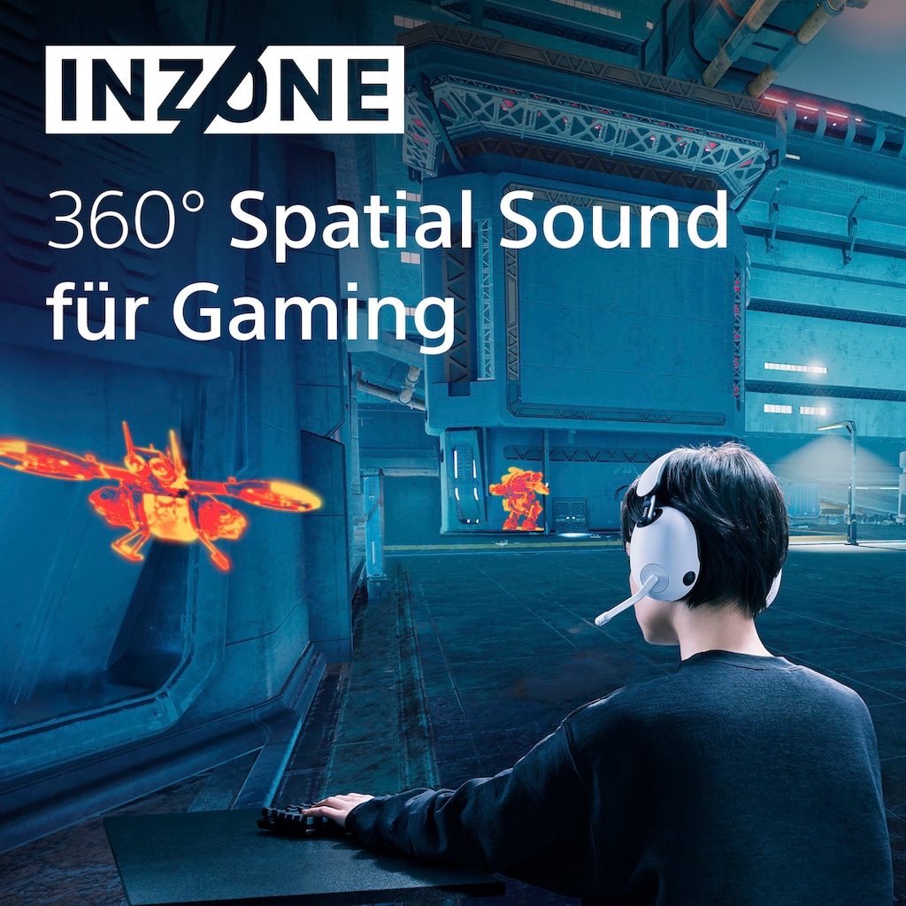 Sony Gaming-Headset »INZONE H7«, Bluetooth-Wireless, Rauschunterdrückung-LED Ladestandsanzeige-Quick Attention Modus