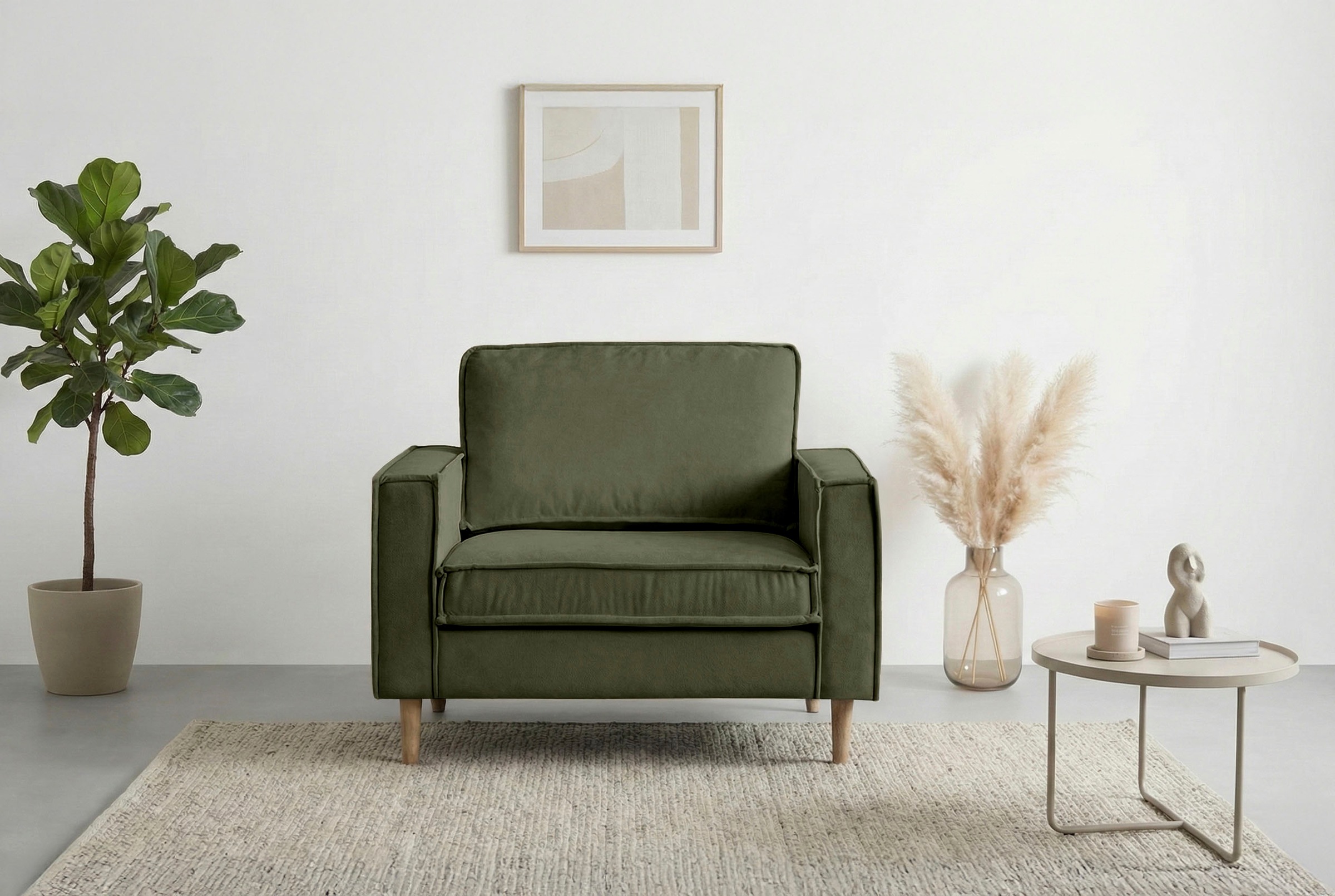 Home affaire Loveseat »Pinto Skandi 105 cm, Chenille, Struktur« mit Keder, günstig online kaufen