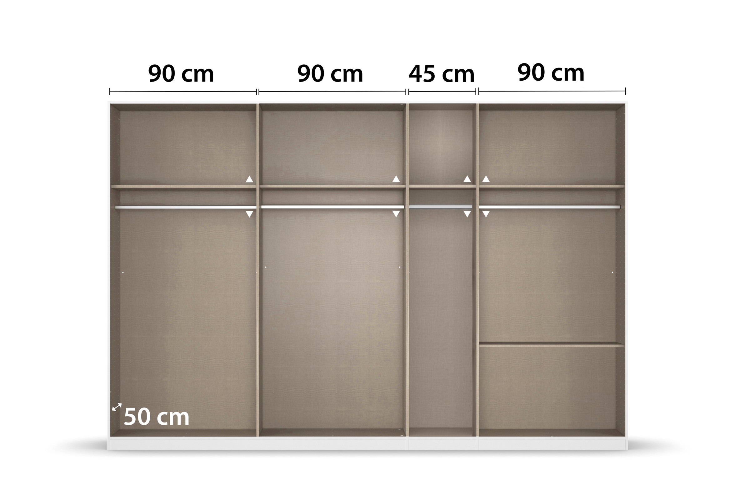 rauch Kleiderschrank »Drehtürenschrank Schrank Garderobe Wäscheschrank Schlafzimmer AVOLA«, (in 3 verschiedenen Ausstattungen BASIC/CLASSIC/PREMIUM), mit hochwertigen Stangengriffen aus Metall in Schwarz MADE IN GERMANY