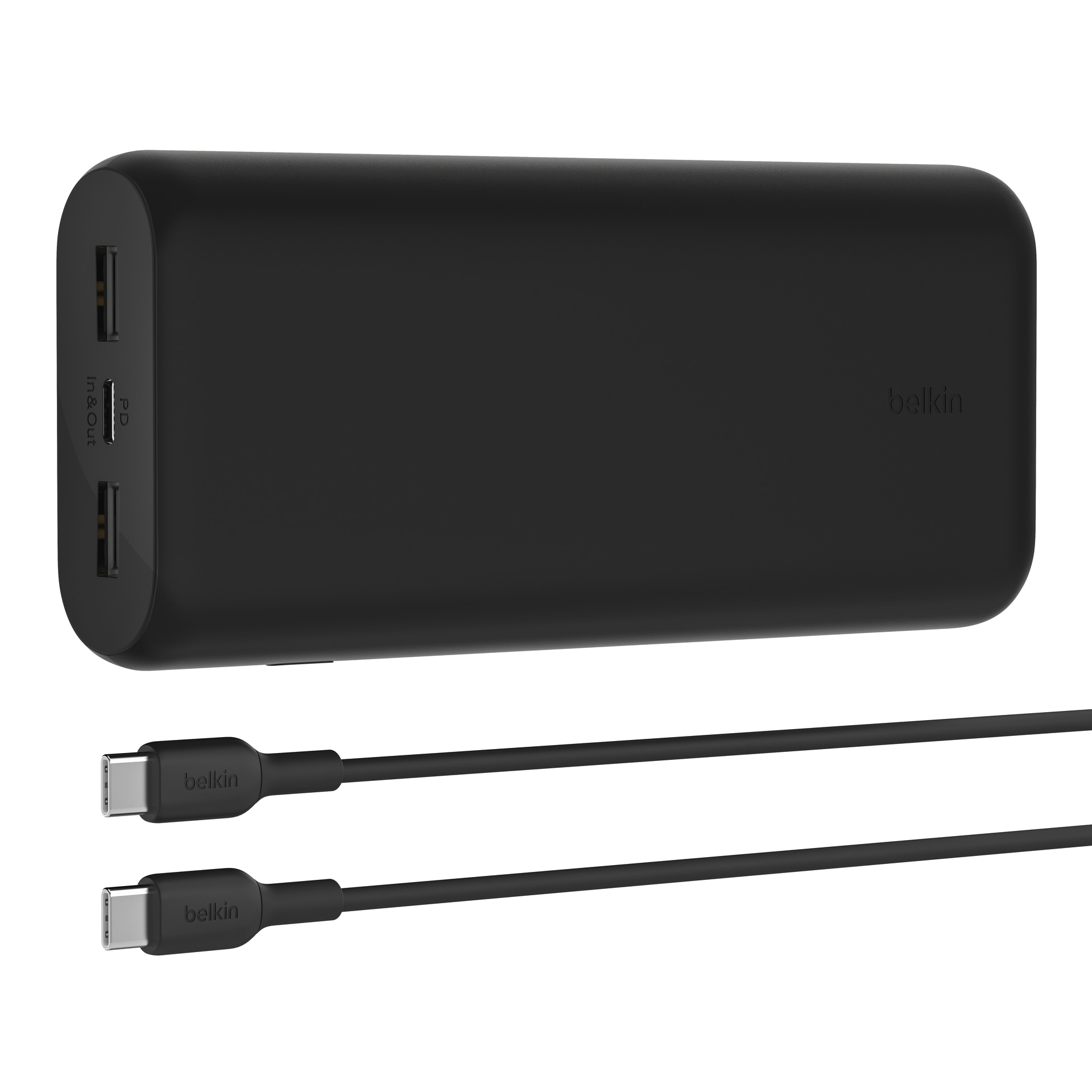 Belkin Powerbank »BOOSTCharge 3-Port Compact Power Bank mit 20.000 mAh und PD 20W«, Belkin Kompakte 3-Port Powerbank 20.000 mAh inkl. USB-C Kabel, 20000 mAh, inklusive USB-C Kabel