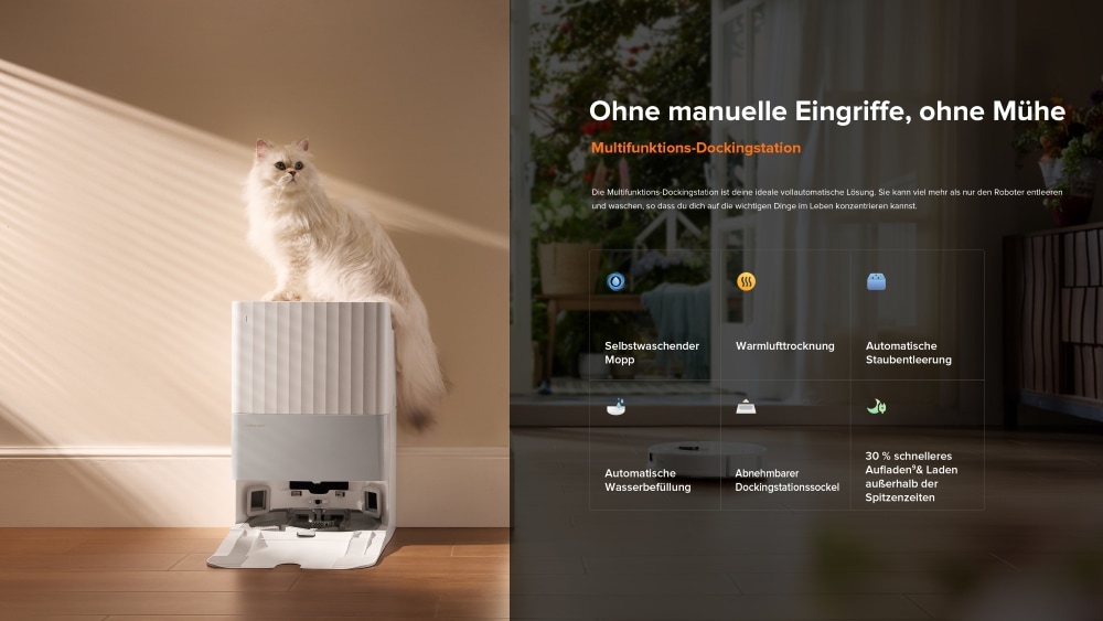 Roborock Saugroboter »Roborock Qrevo 5AE mit Wischfunktion, autom. Moppanhebung« leistungsstarke 12.000 Pa Saugleistung, LDS-Navigationssystem,