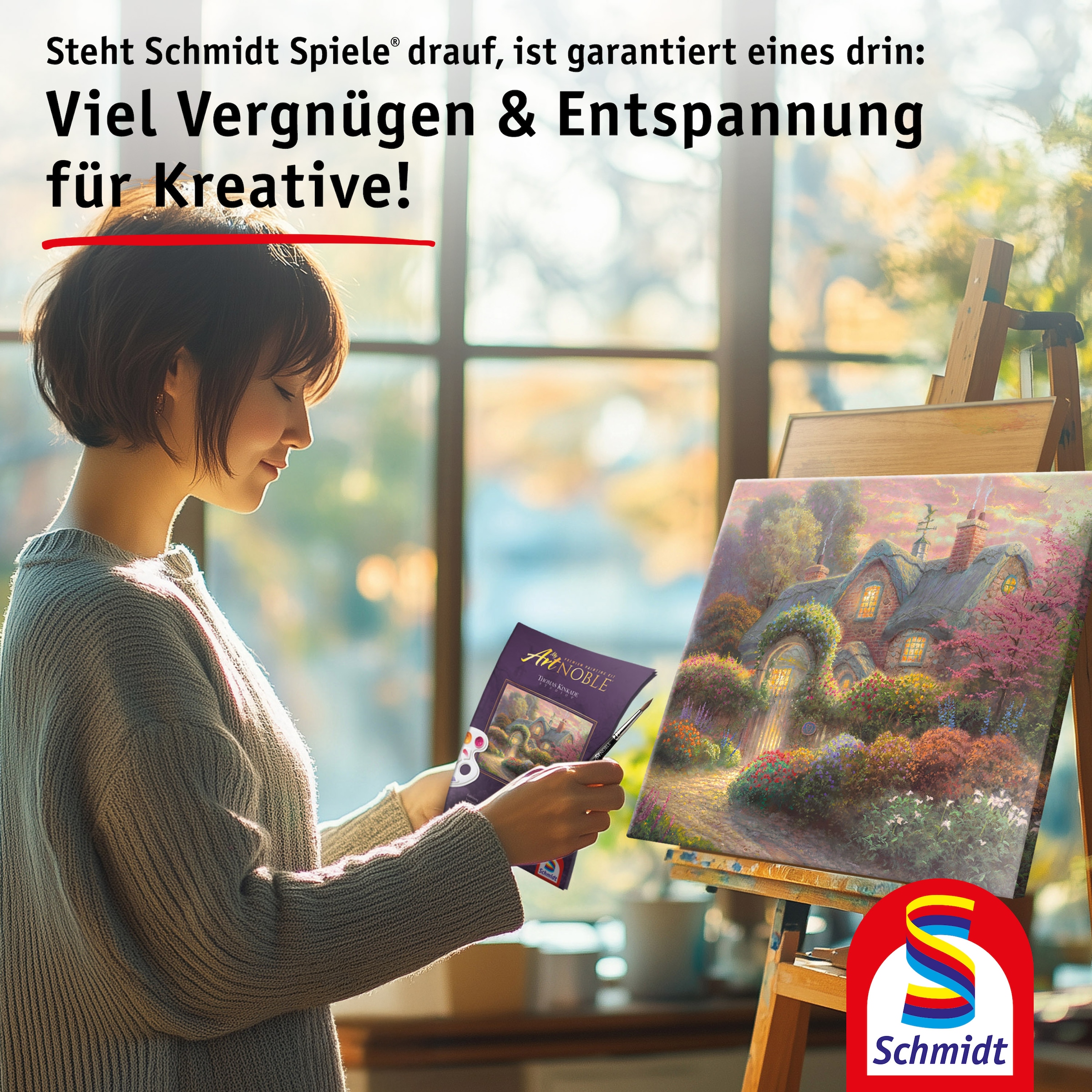 Schmidt Spiele Malvorlage »MyArtNoble, Thomas Kinkade,  Malset Harry Potter Hogwarts Express«