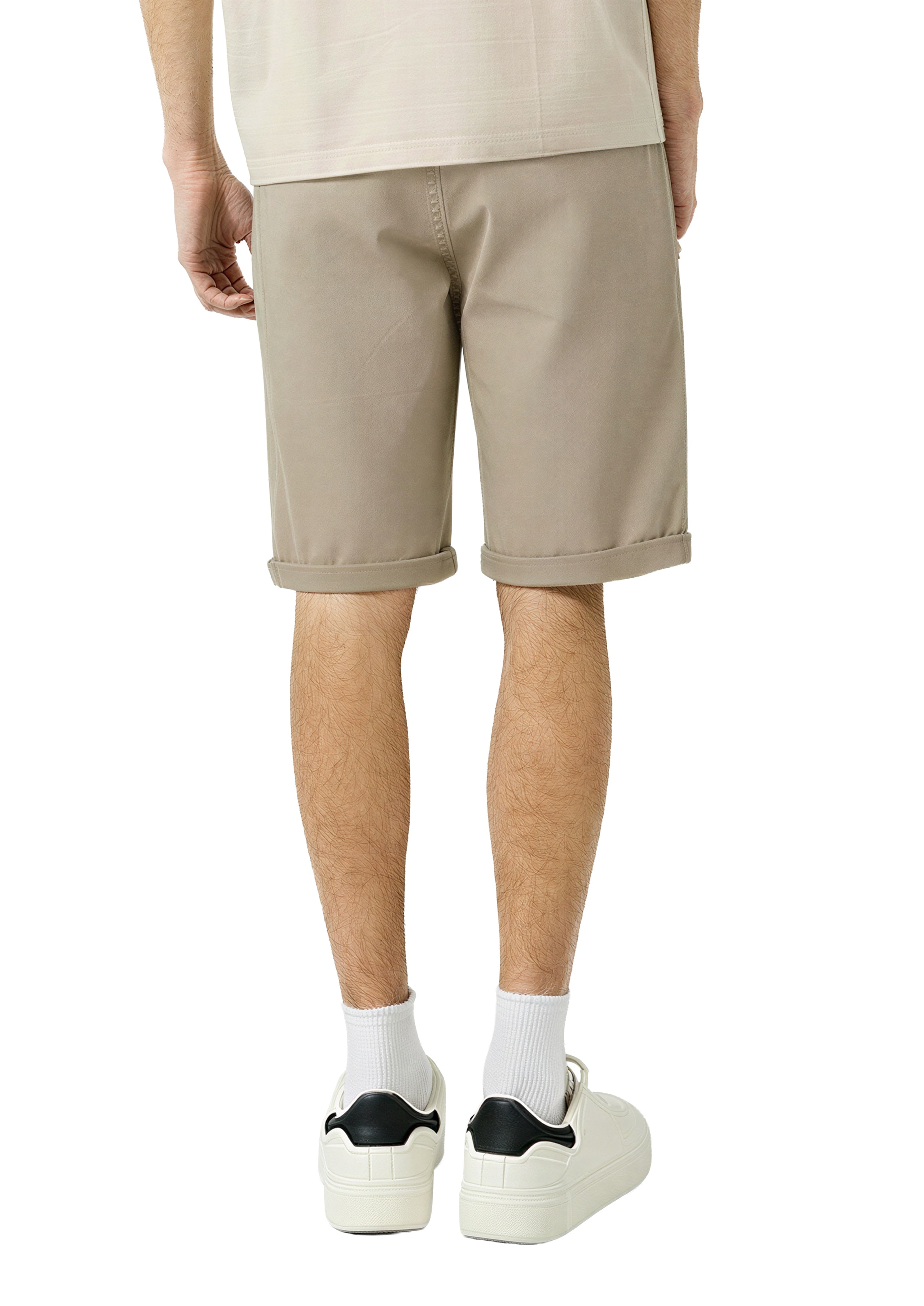 QS Chinoshorts  normale Leibhöhe, Rollsaum, mit Elasthan