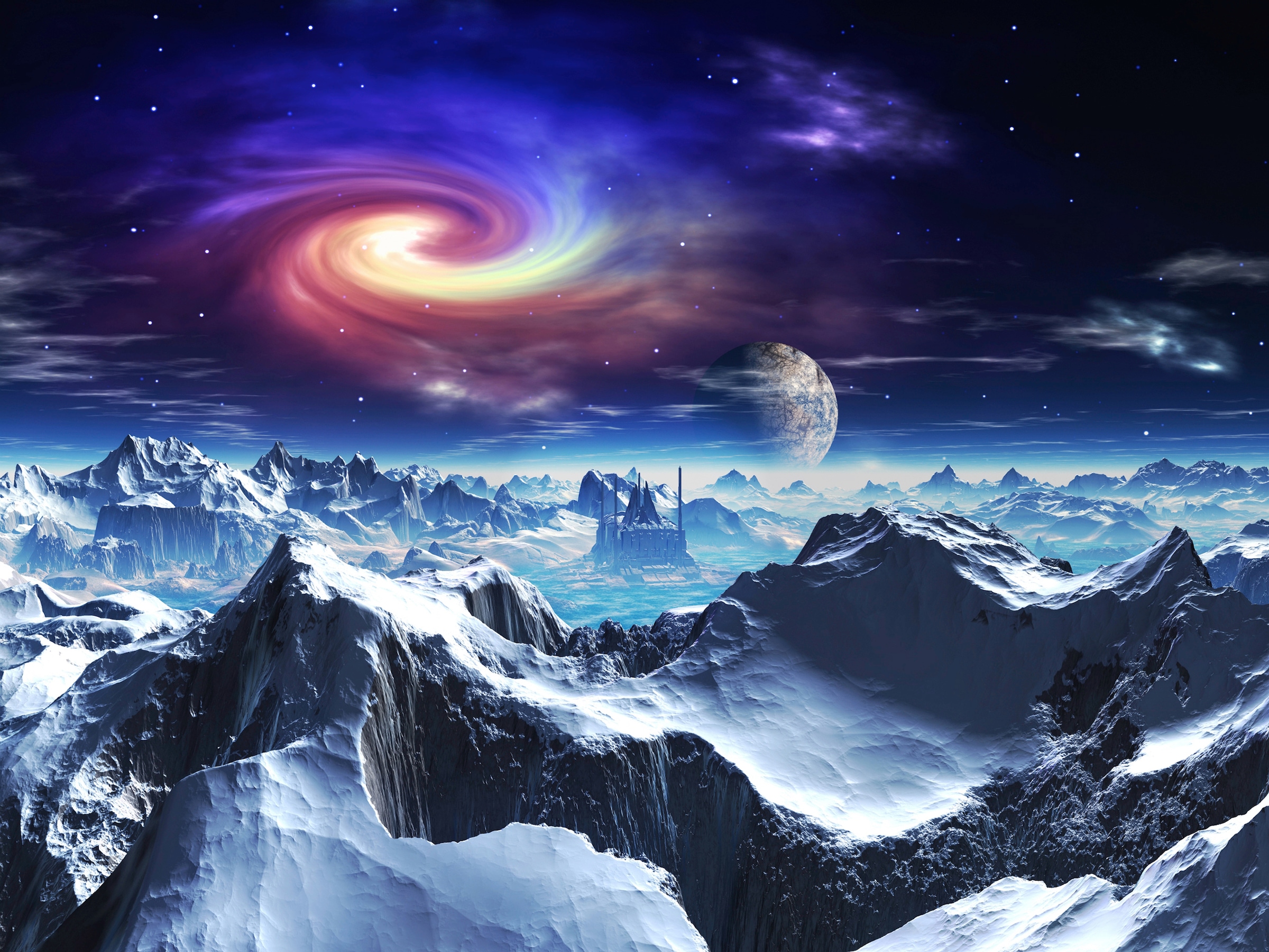 Papermoon Fototapete »PLANETEN-FUTURISTISCH WELTRAUM MOON GALAXIE UNIVERSUM«