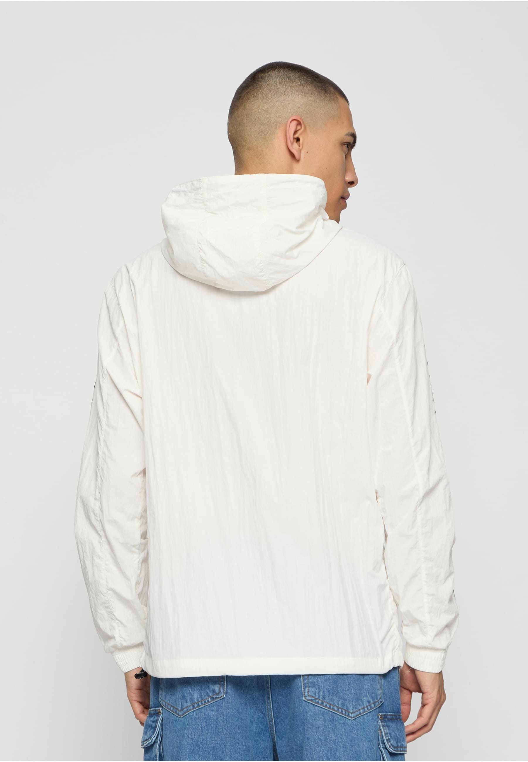 URBAN CLASSICS Trainingsjacke »Urban Classics Herren Crinkle Nylon Pull Over Jacket« 1 Stk. tlg. mit Kapuze