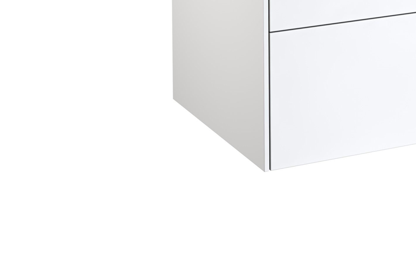 welltime Waschtisch »D-Line«, Badmöbel mit Keramik Waschbecken, Soft-Close-Funktion, Breite 121 cm