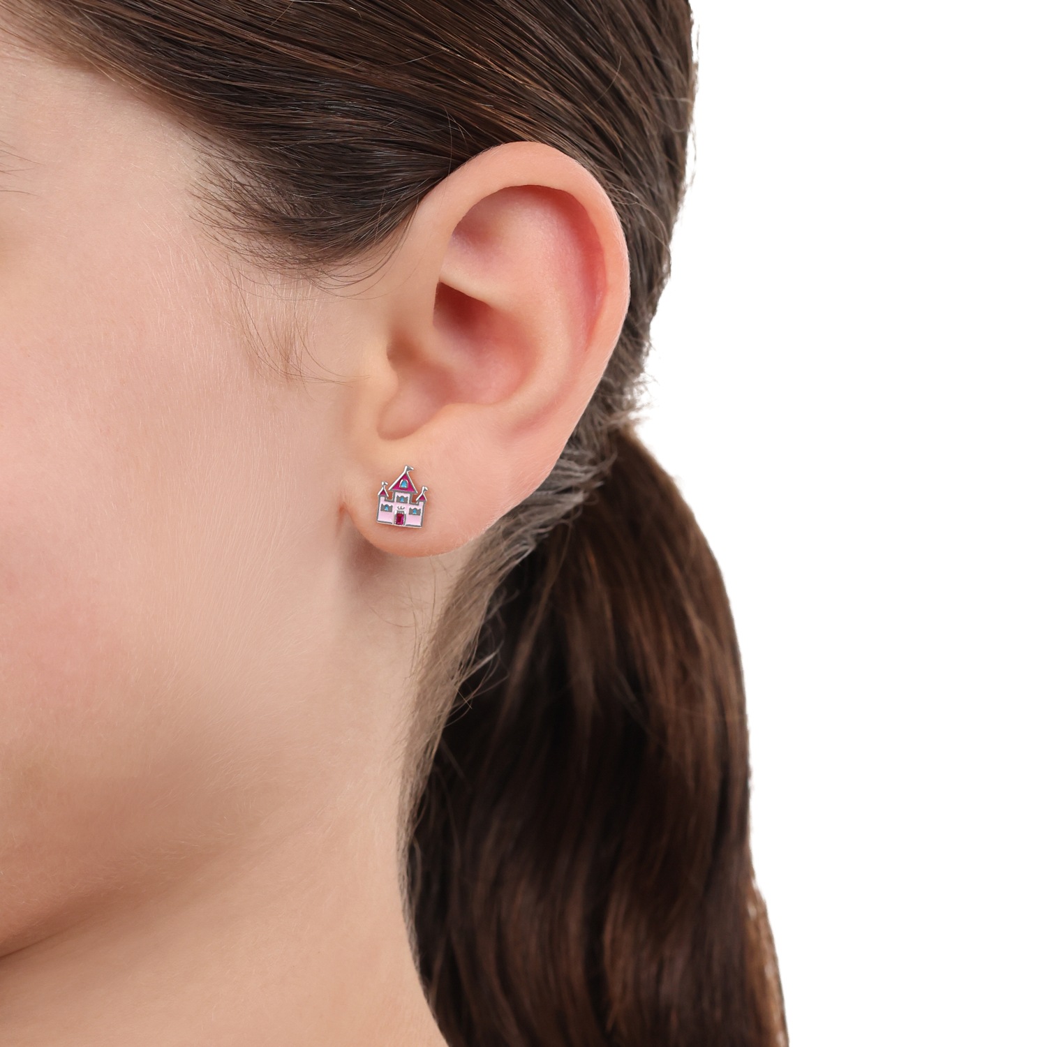 Prinzessin Lillifee Paar Ohrstecker »Schloss-Motiv« mit Zirkonia (synth.)