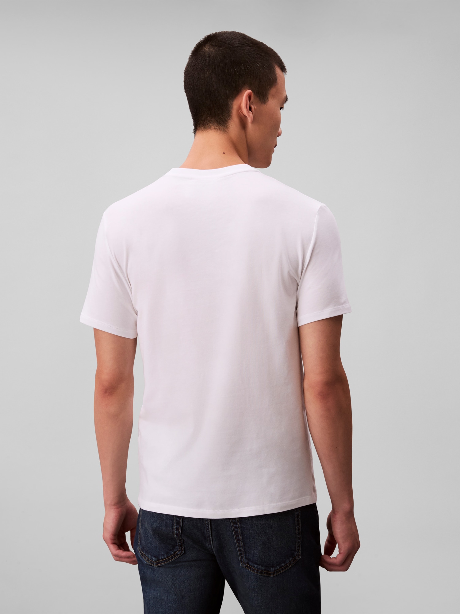 Calvin Klein T-Shirt »2 Pack SS STRETCH COTTON SLIM TEE«, 2 Stk. Rundhalsausschnitt, slim fit
