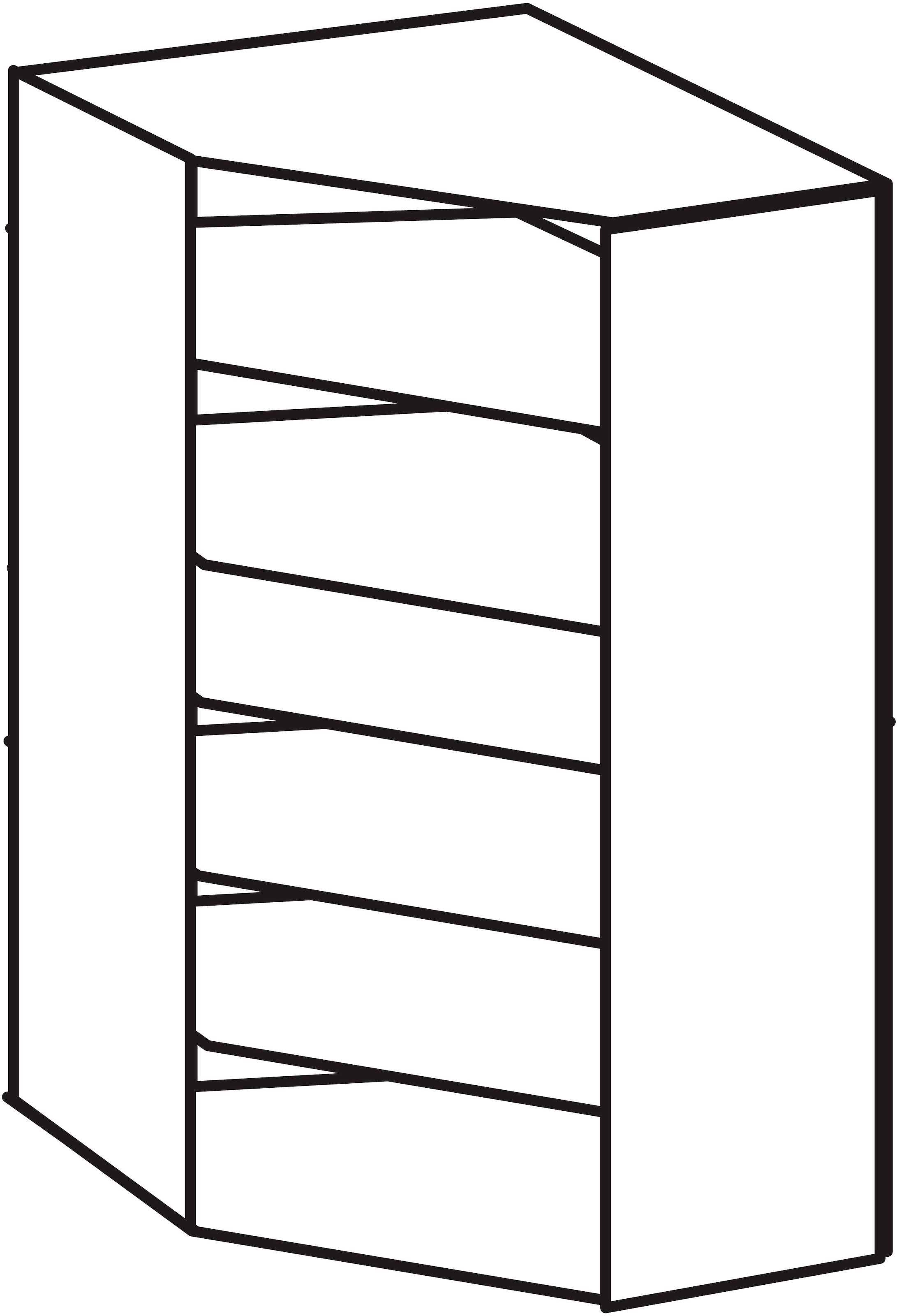 Wimex Schranksystem »Münster«, (Spar-Set, 3tlg: Eckschrank+ 2 Schränke 30cm breit), Mehrzweckschrank, Individuelle Ecklösung