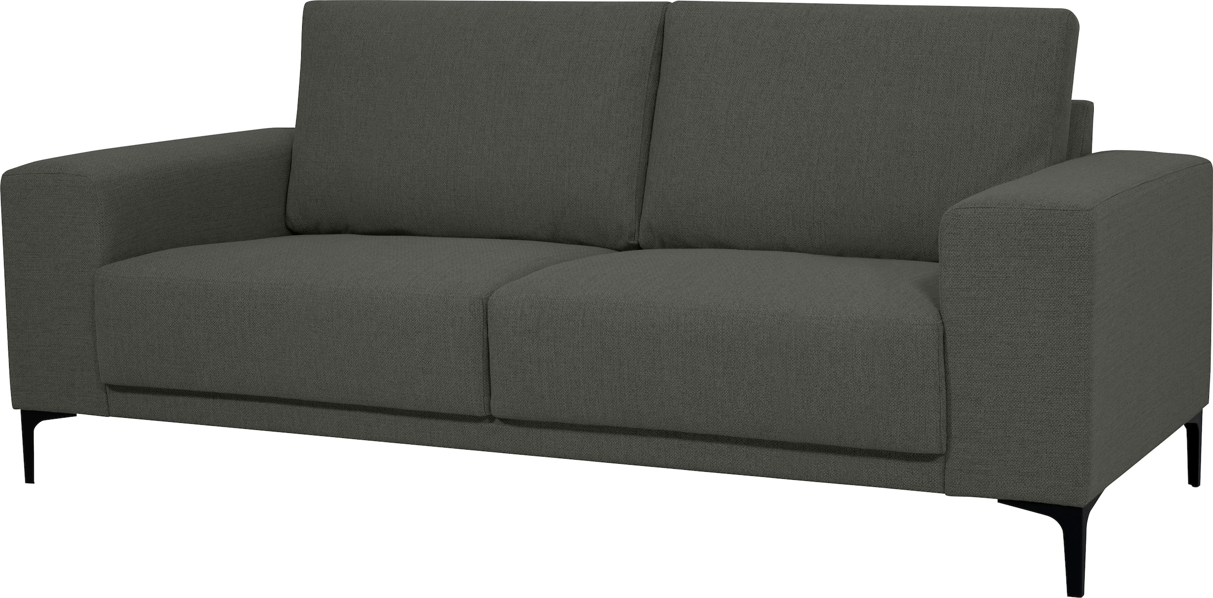Places of Style 2-Sitzer »Xander«, Breite 164 cm, Webstoff, Soft-Touch Chenille, schwarze Metallfüßen