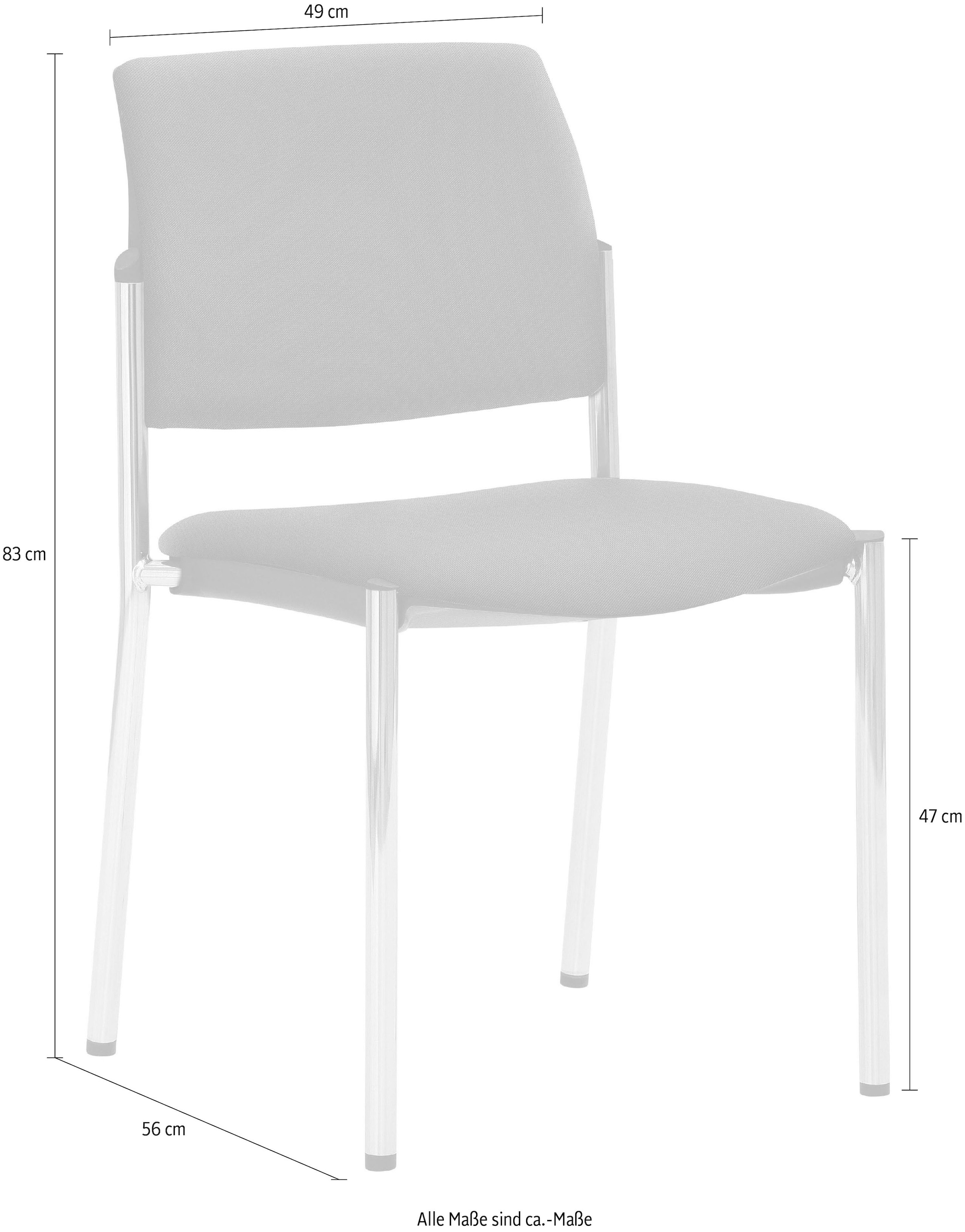 Mayer Sitzmöbel Besucherstuhl »2518«, Struktur (recyceltes Polyester), stapelbar bis 6 Stück
