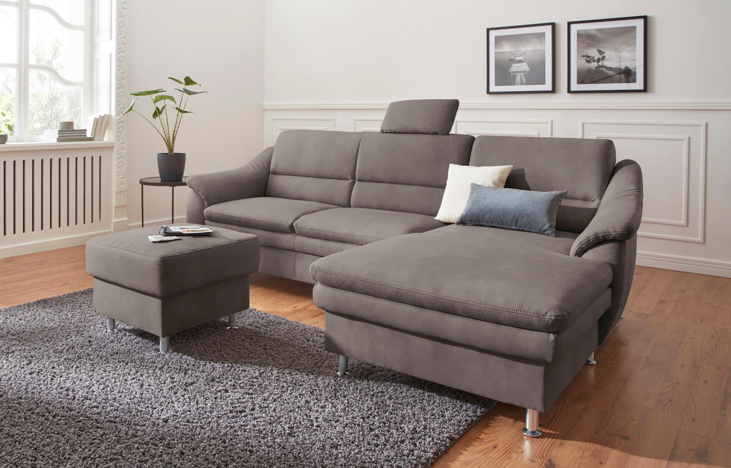 sit&more Ecksofa »Cardoso L-Form« mit Federkern, wahlweise mit Bettfunktion günstig online kaufen