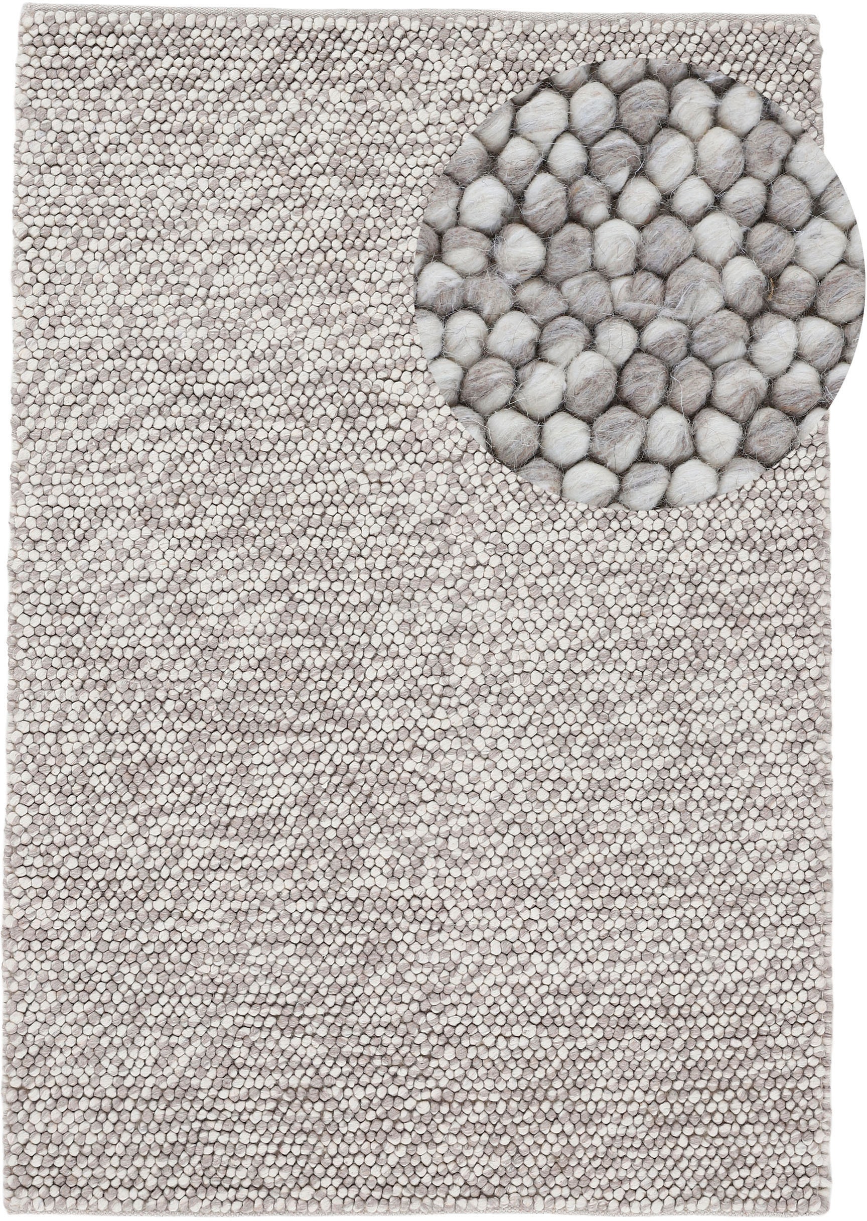 carpetfine Teppich »Calo«, rechteckig, 16 mm Höhe, Handweb Teppich, Uni Far günstig online kaufen