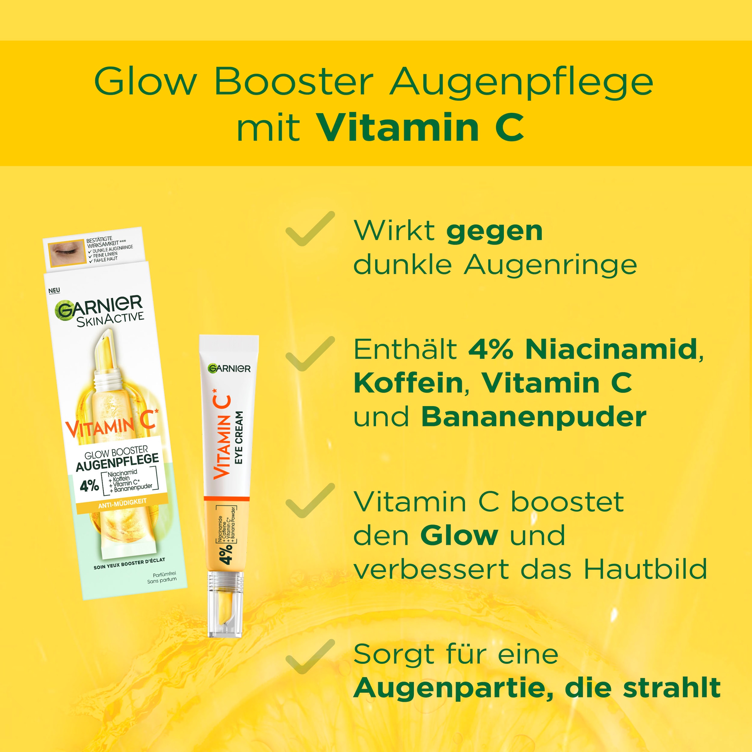 GARNIER Gesichtspflege-Set »Vitamin C Glow Booster Set«, (Set, 2 tlg.)