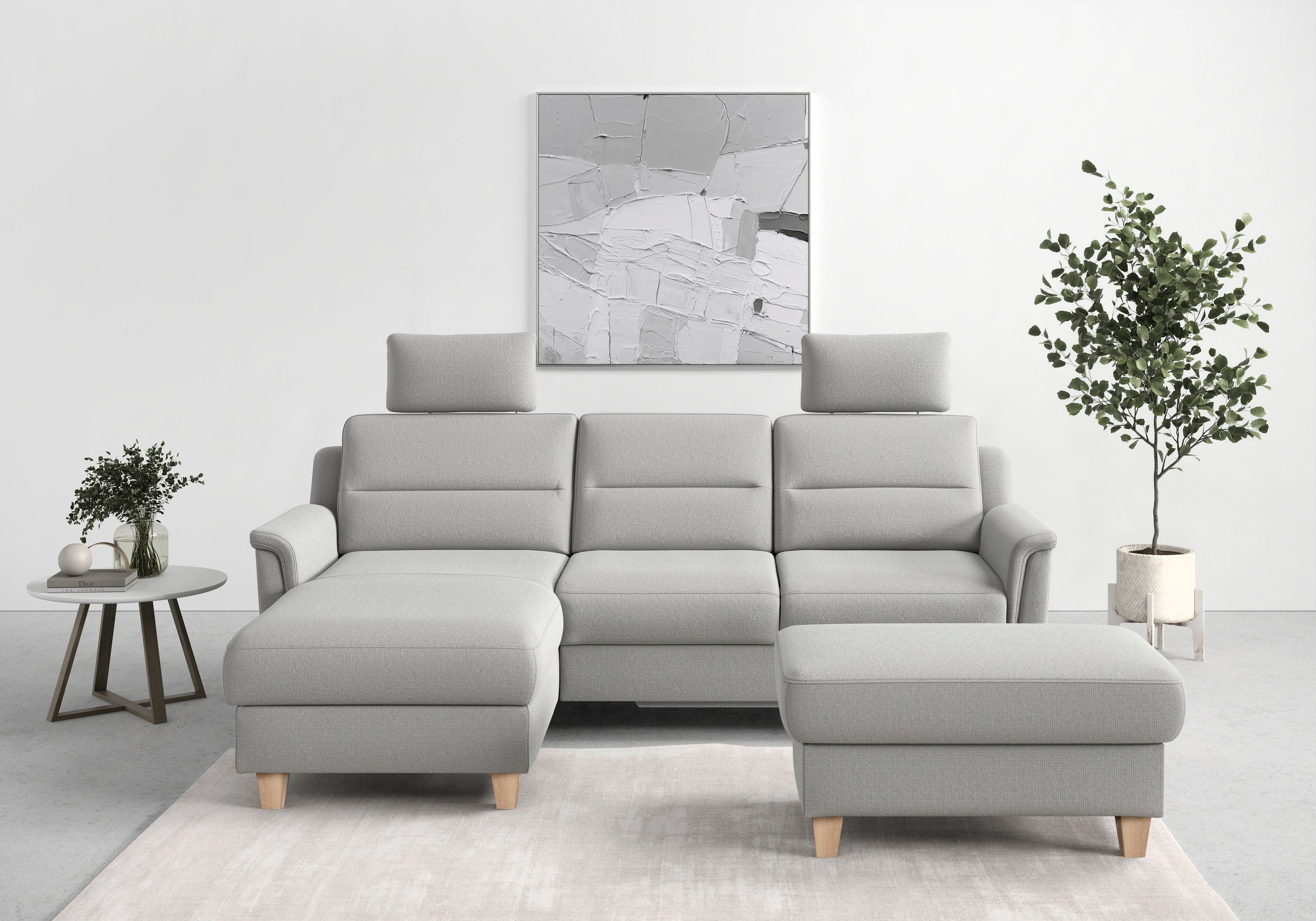 sit&more Ecksofa »Farö L-Form«, inklusive Federkern, wahlweise mit Bettfunk günstig online kaufen