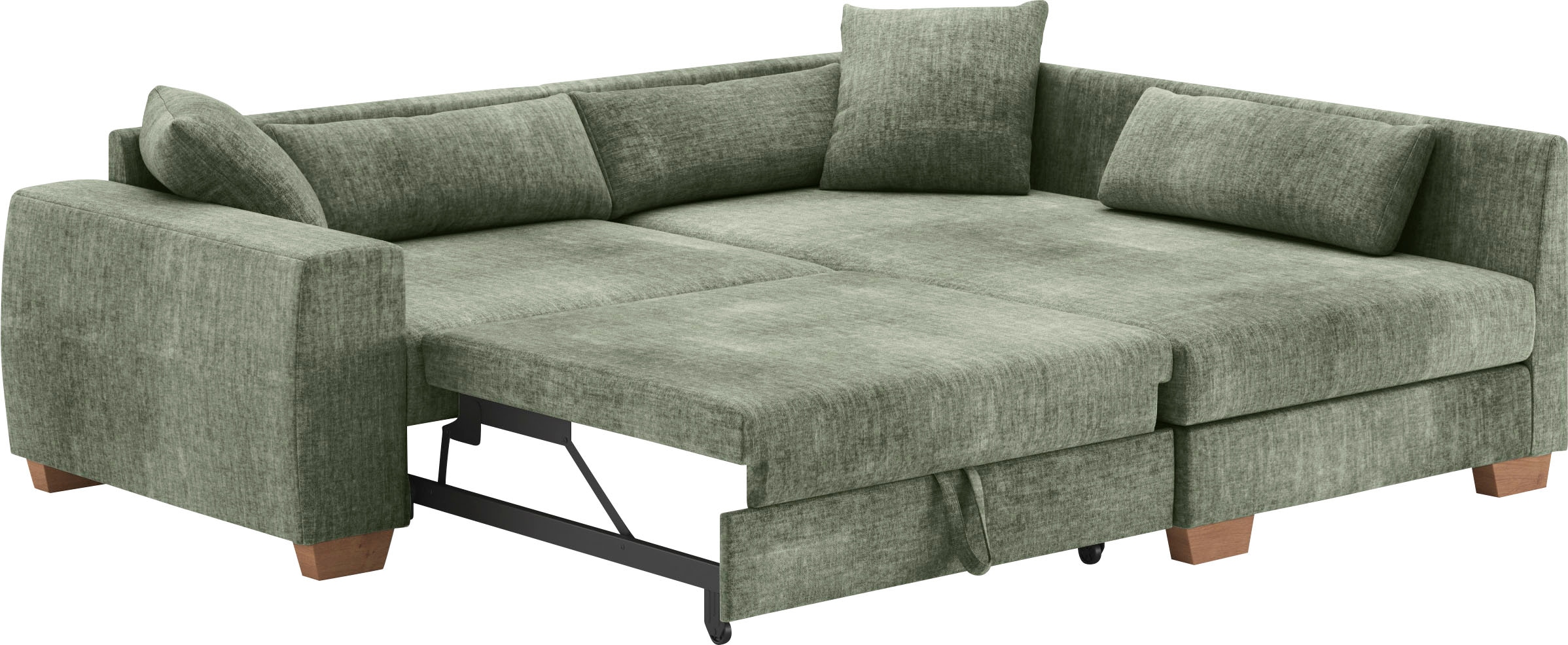 Mr. Couch Ecksofa »Helena L-Form«, Mit Federkern, wahlweise mit Bettfunktion und Taschenfederkern