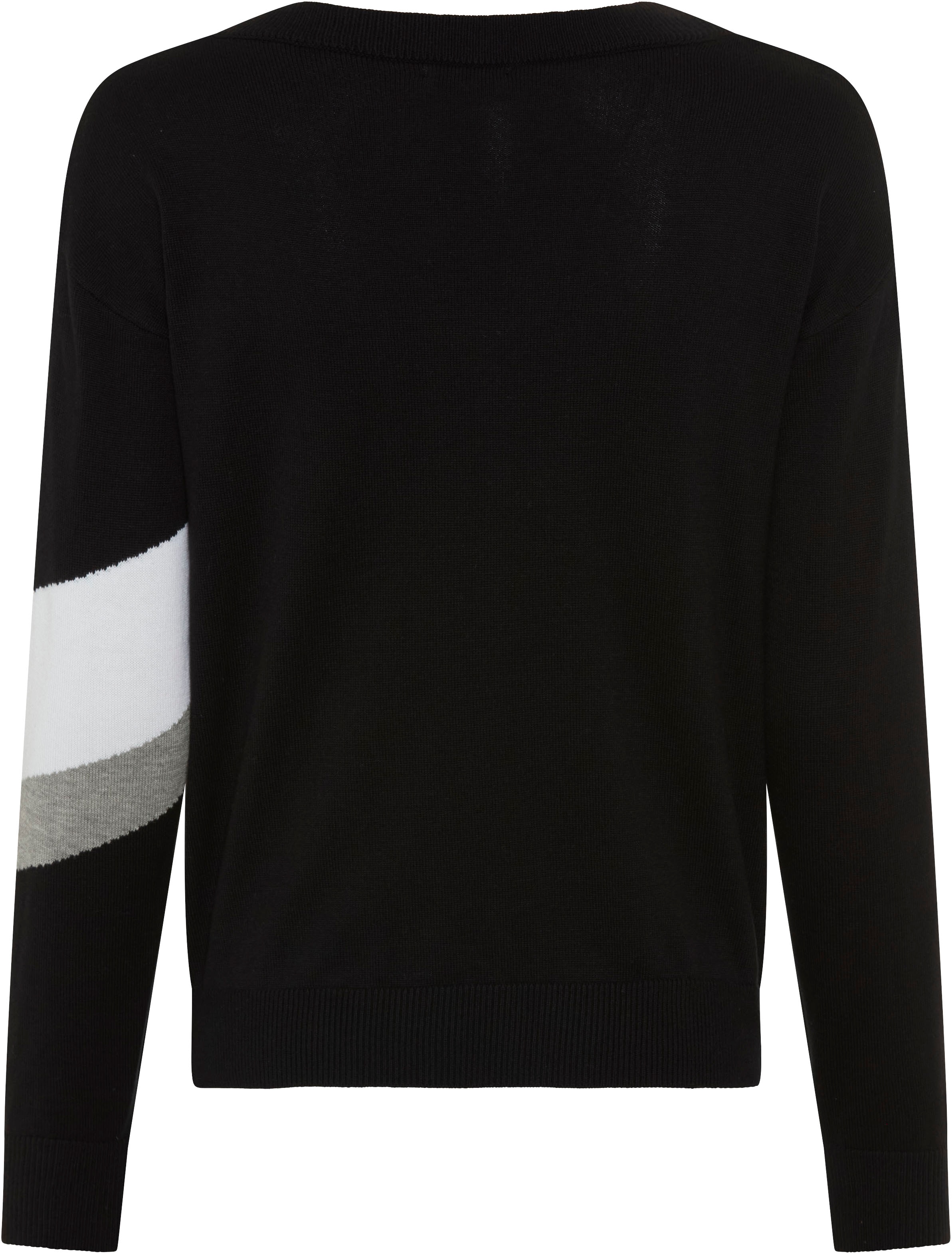 AJC Streifenpullover mit trendigem Diagonal-Colourblocking