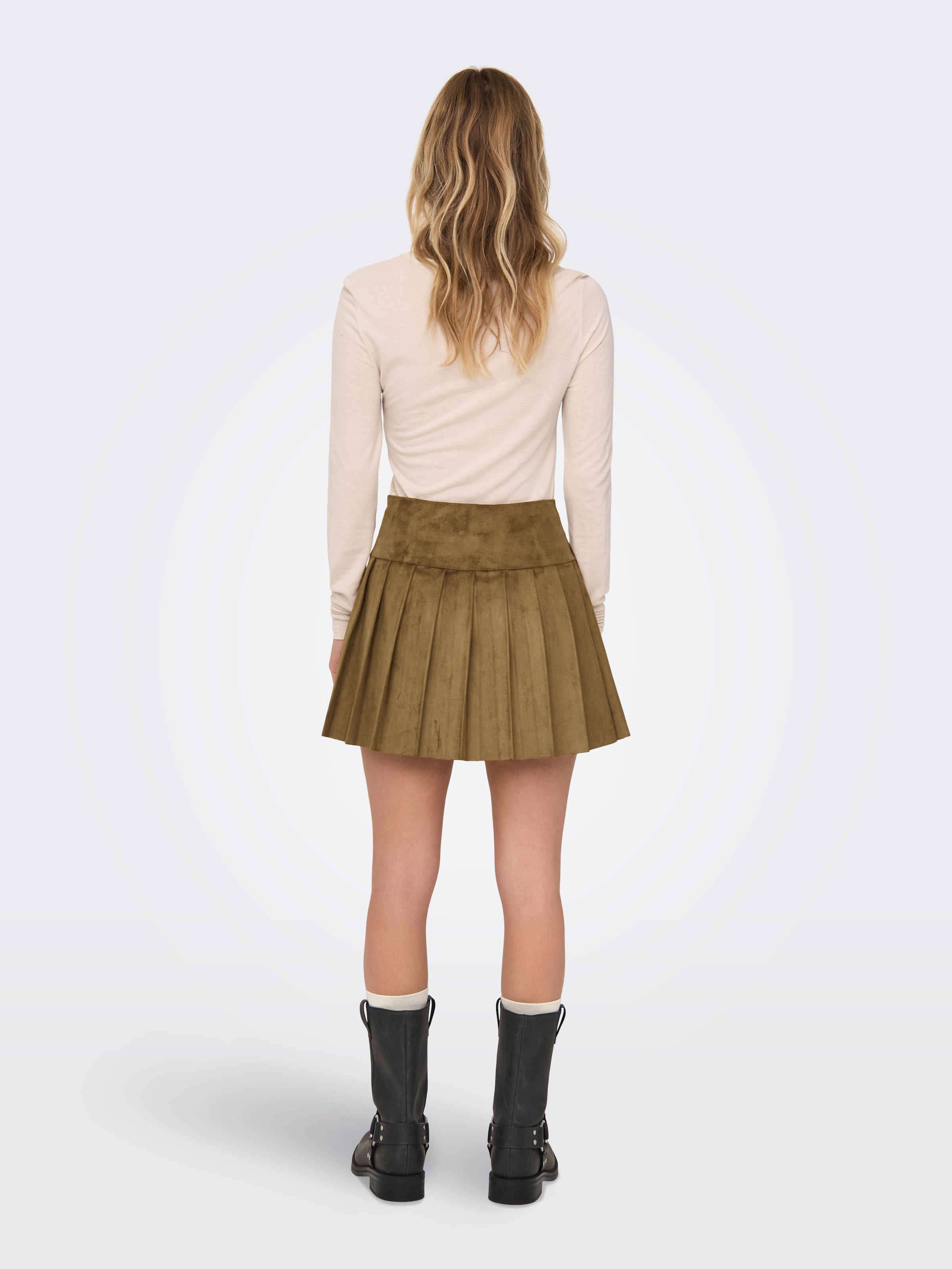 ONLY Minirock »ONLTULIP FAUX SUEDE PLEAT SKIRT OTW«