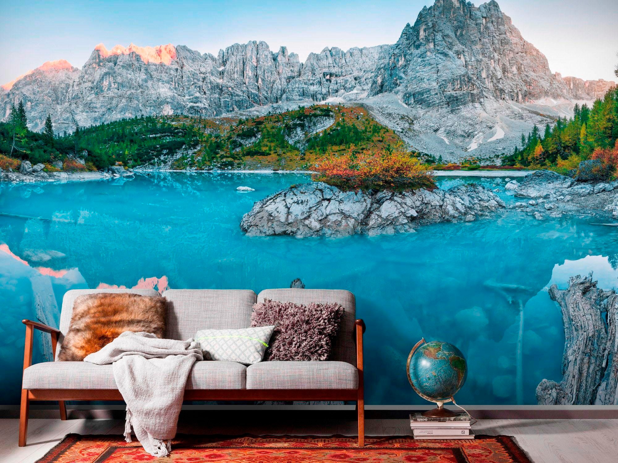 Komar Vliestapete »Digitaldruck Vlies - Alpine Treasure - Größe 400 x 250 cm«, bedruckt, Wohnzimmer, Schlafzimmer