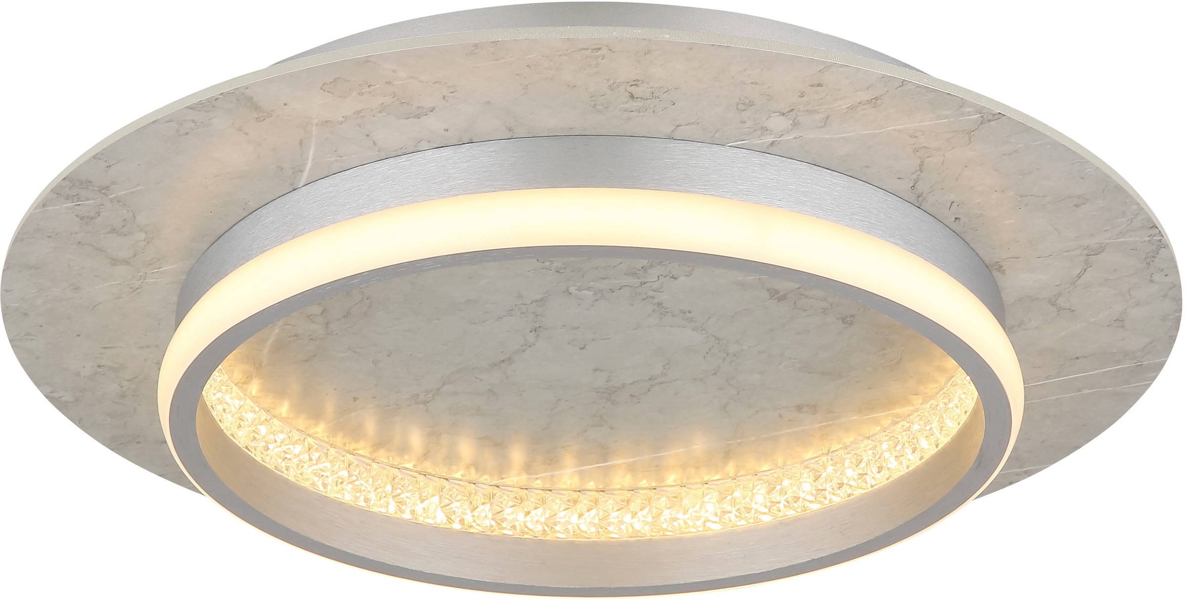 NOWA LED Deckenleuchte »MARY«, 1 flammig, Leuchtmittel LED-Modul | LED fest integriert, Deckenlampe, rund, Kristalle, Schlafzimmer
