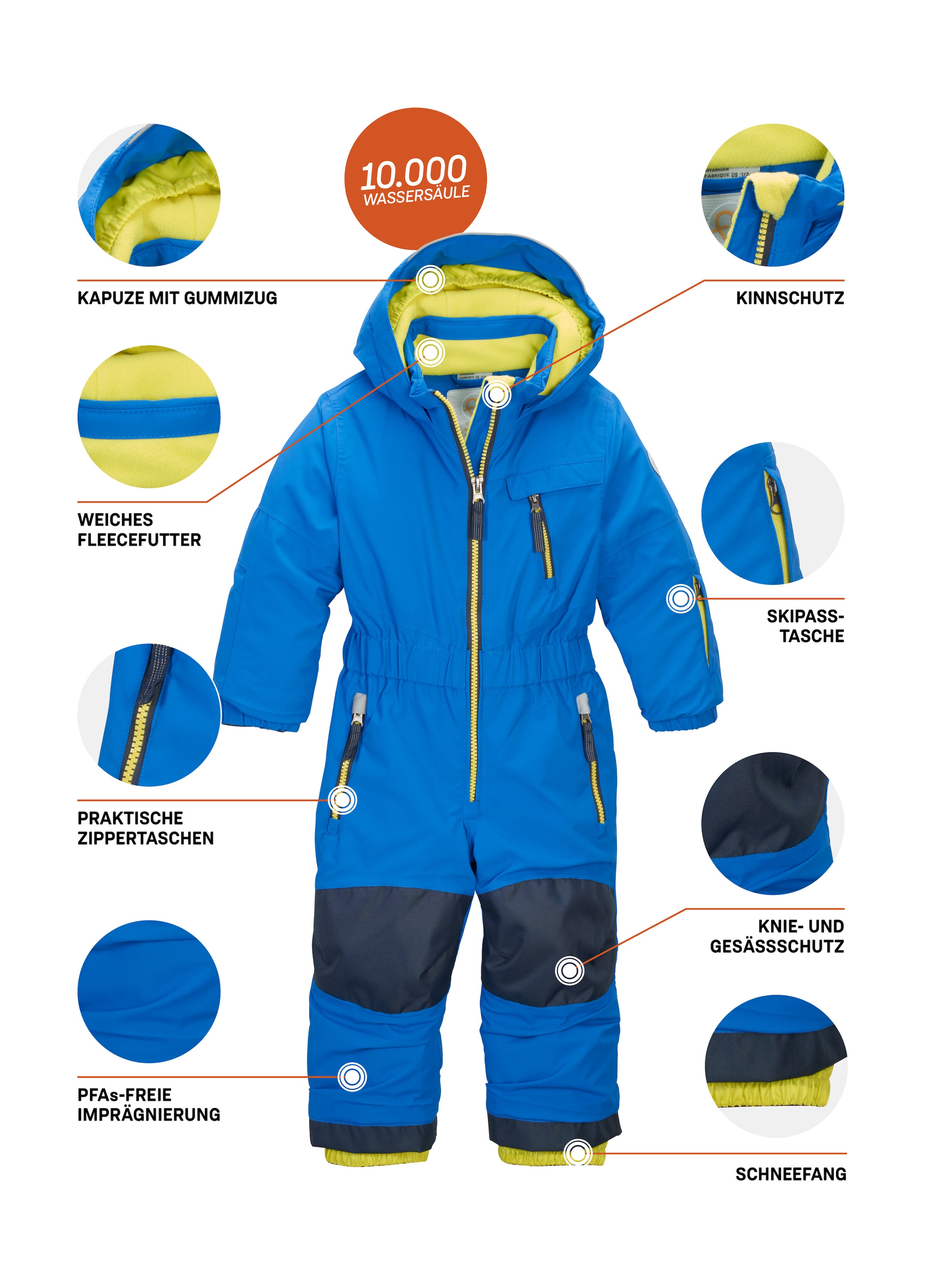 first instinct by killtec Overall »FISW 31 MNS ONPC« Skioverall: wasserdicht, atmungsaktiv, reflektierend, verlängerbar