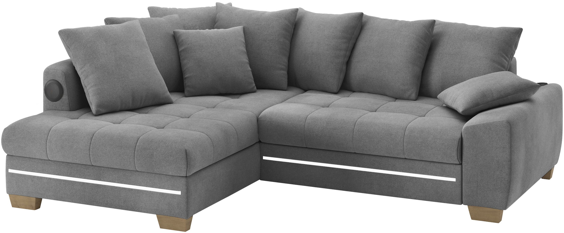 Mr. Couch Ecksofa »Nikita II, L-Form« RGB-LED, Bluetooth-Soundsystem, wahlw günstig online kaufen