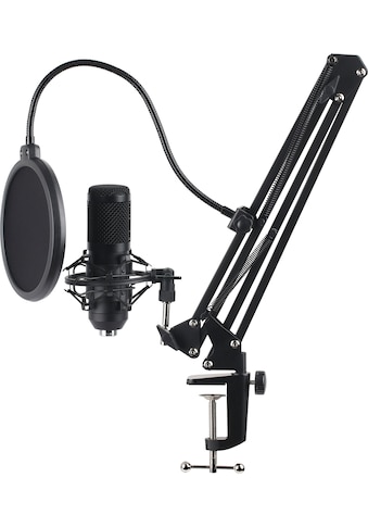 Mikrofon »USB Streaming Mikrofon Set ST-SM50 mit Mikrofonarm, Spinne & Popschutz«
