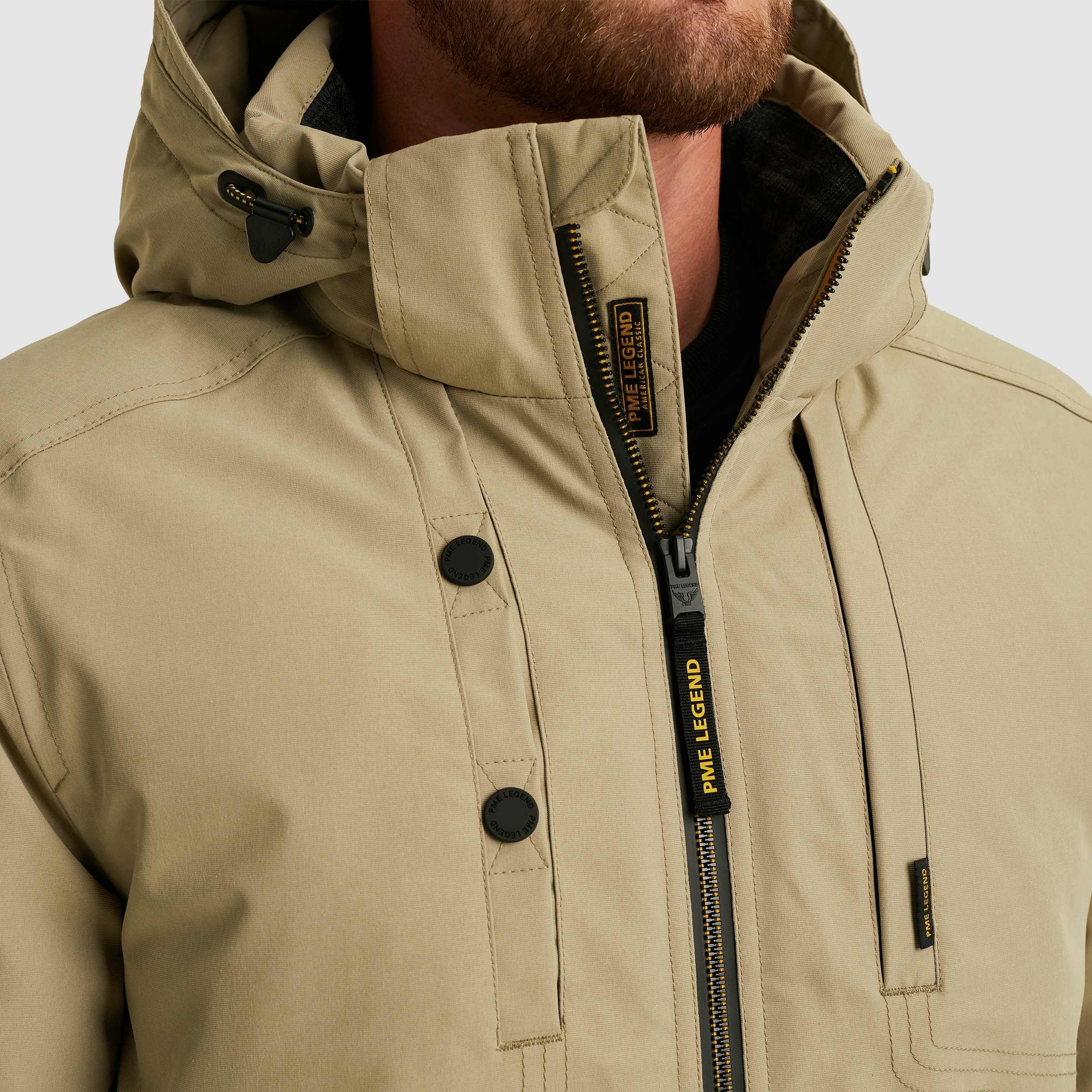 PME LEGEND Winterjacke mit Kapuze Taschen mit Reißverschluss