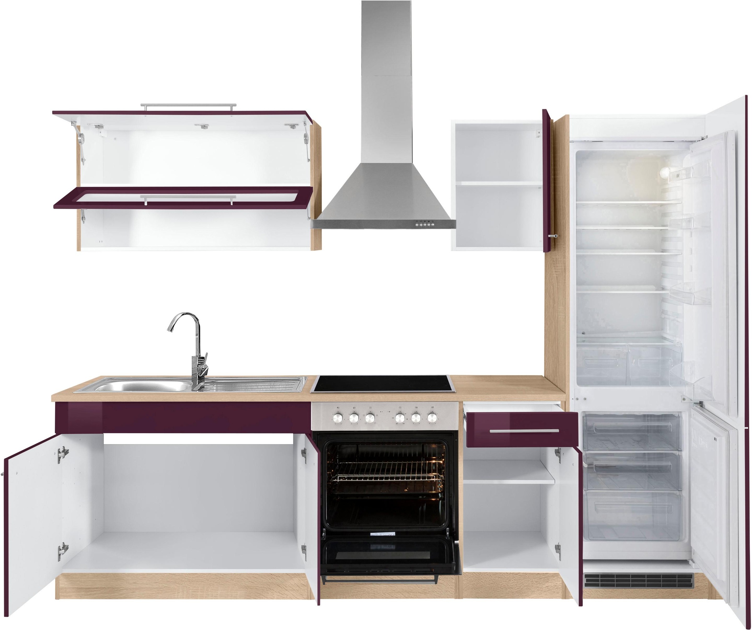 KOCHSTATION Küchenzeile »KS-Eton«, mit E-Geräten, Breite 270 cm
