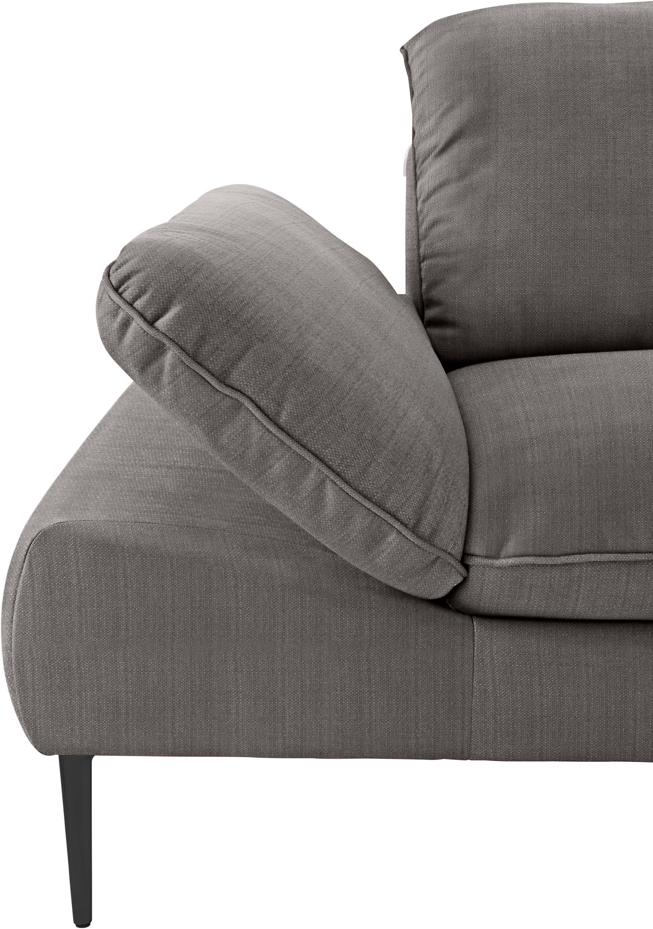 W.SCHILLIG Ecksofa »enjoy&MORE, Designsofa, elegant und bequem, L-Form«, Sitztiefenverstellung, Füße schwarz pulverbeschichtet, Breite 310 cm